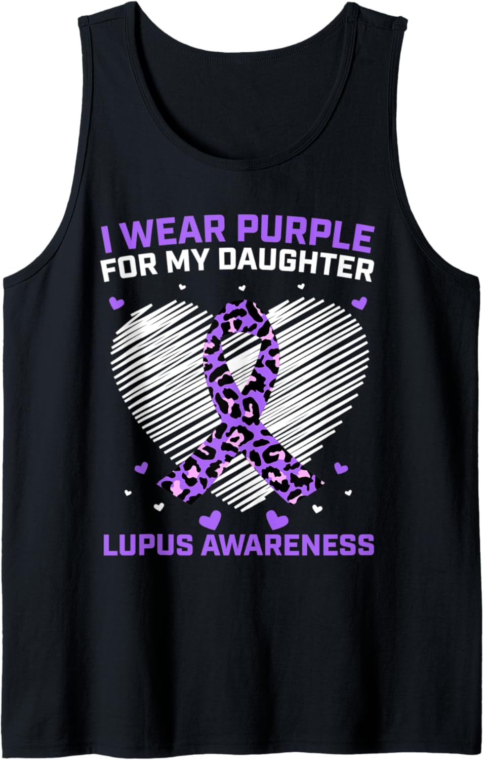 I Wear Purple For My Daughter Lupus Awareness Cheetah Print Tank Top Tank Top Premium Print Fan Favorite