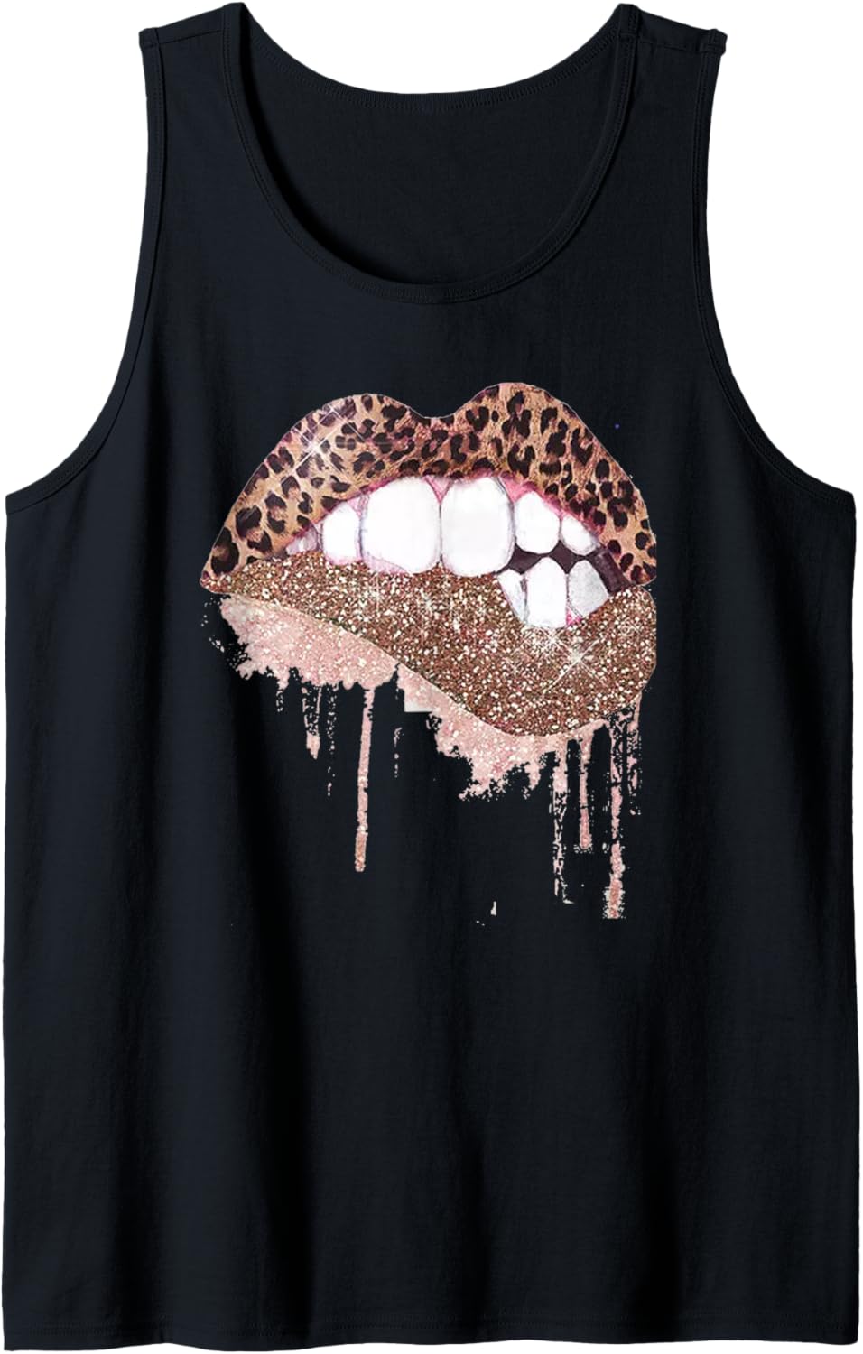Cheetah Animal Print Sexy Kiss Mouth Leopard Print Lips Tank Top Tank Top High Search Demand Hot Right Now