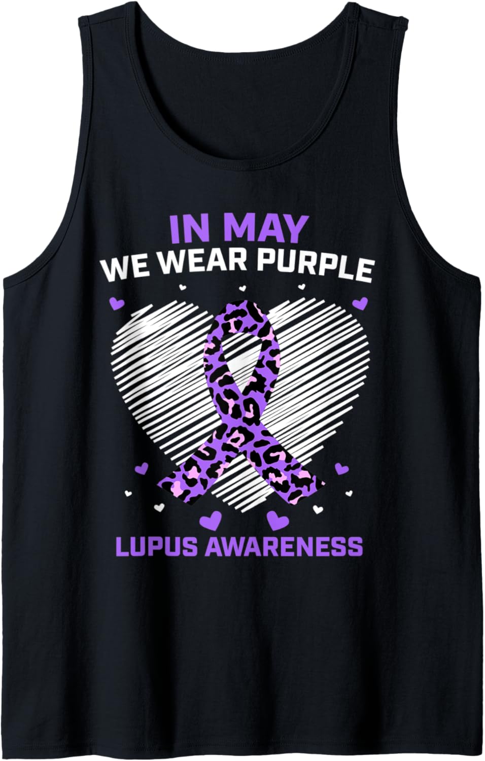 Cheetah Print In May We Wear Purple Lupus Awareness Month Tank Top Tank Top Comfort Fit US Top Pick