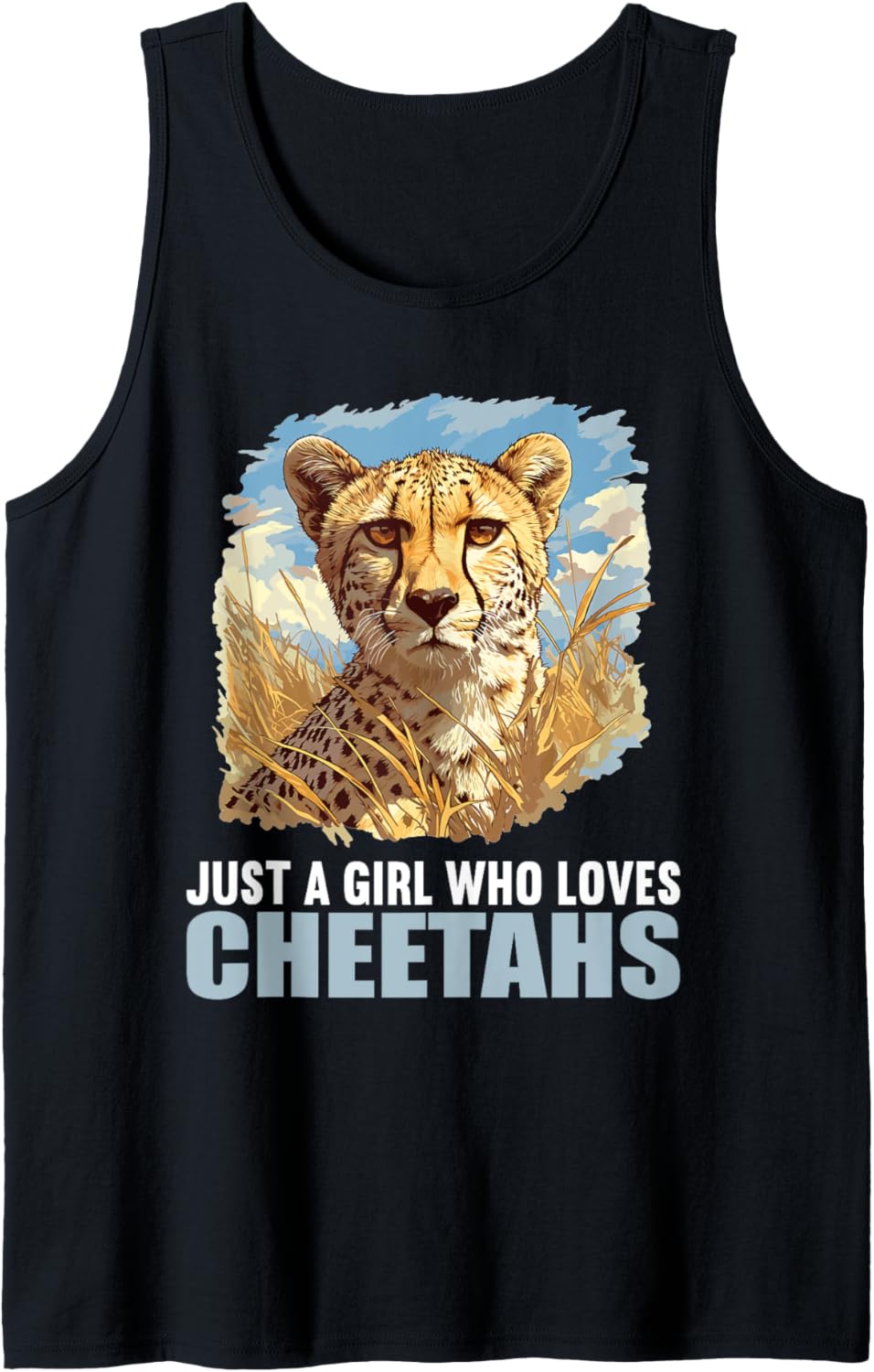 Just a Girl who loves Cheetahs Cheetah Tank Top Tank Top Viral TikTok Find Hot Right Now