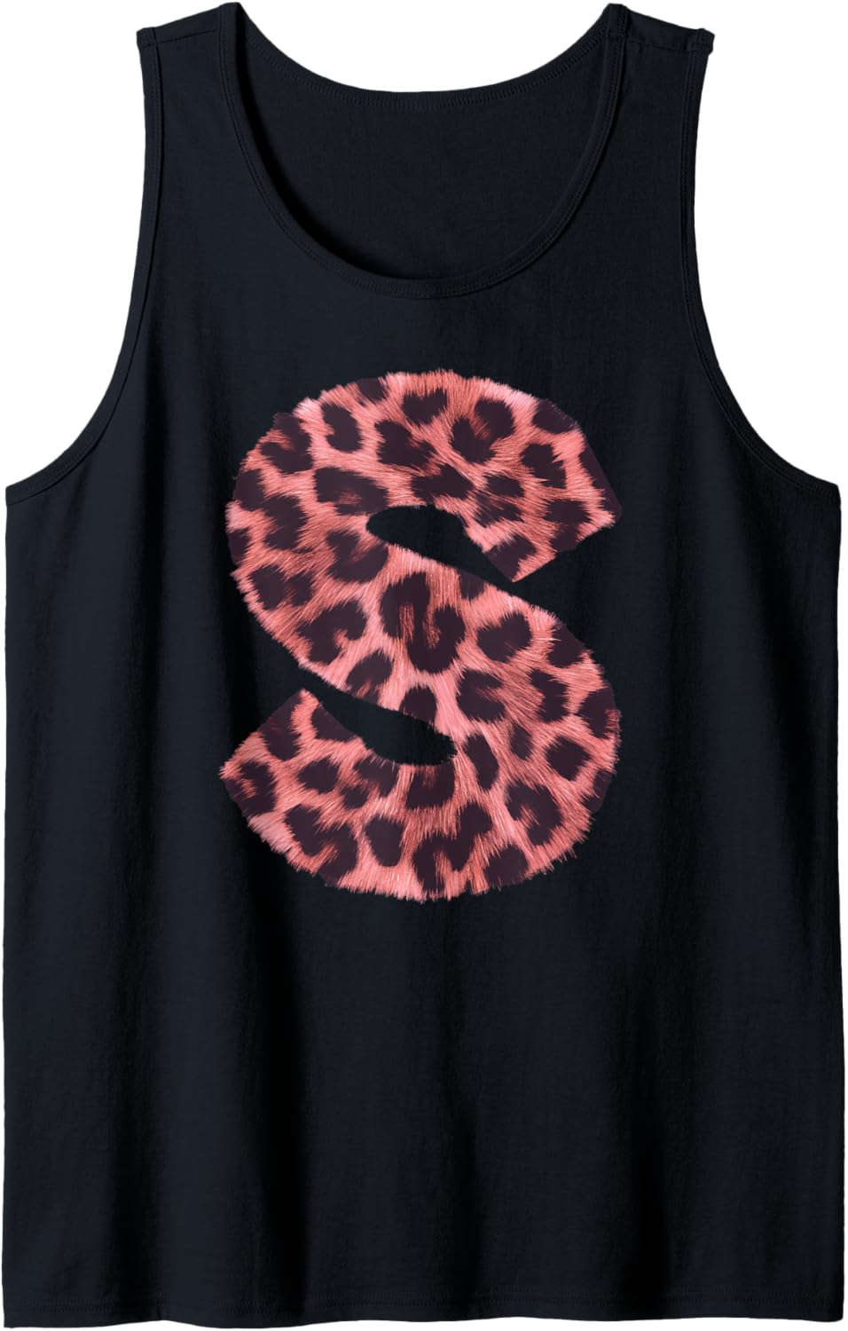 Letter S Cheetah Leopard Print Pink Initial Zebra Matching Tank Top Tank Top Comfort Fit US Top Pick
