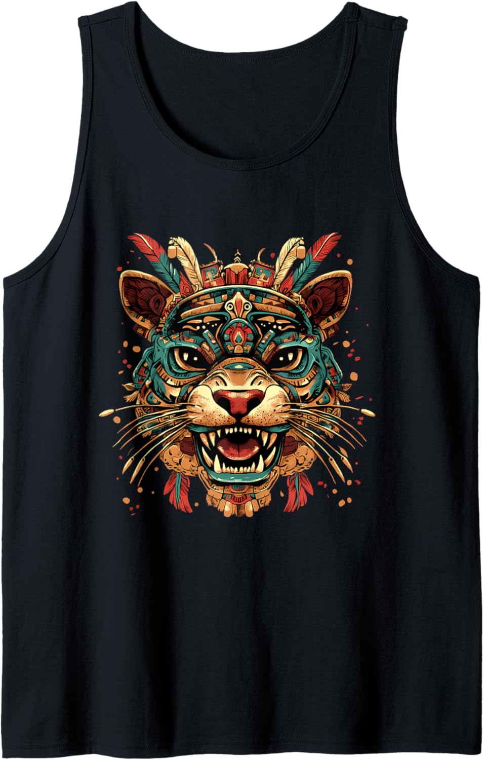Mayan Mexican Mythology Cheetah Native Mexican Pride Aztec Tank Top Tank Top Streetwear Style US Top Pick