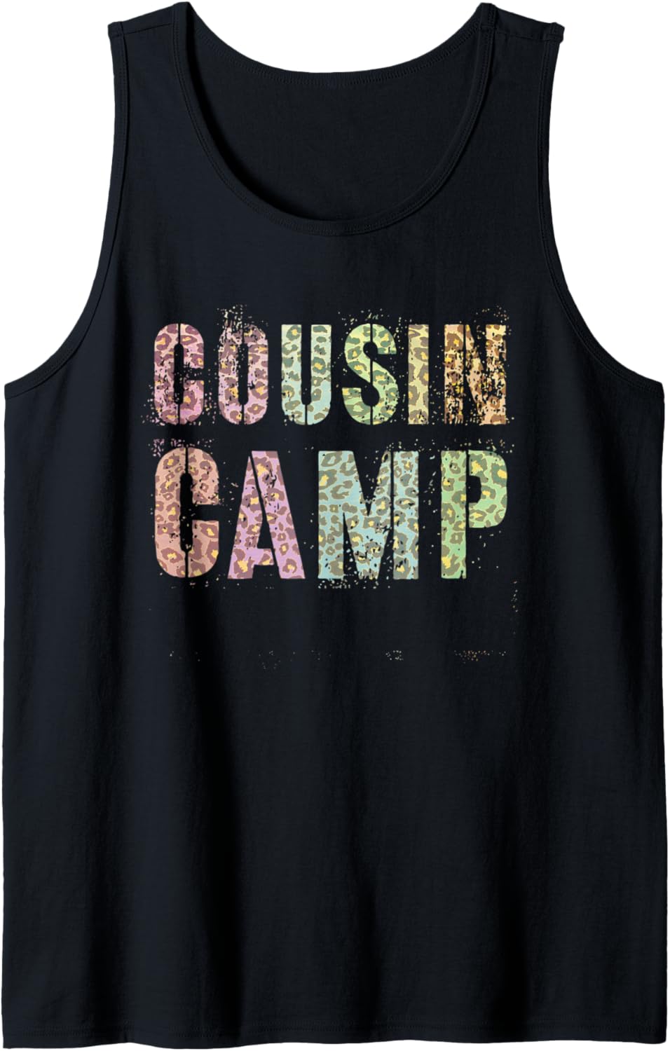COUSIN CAMP Leopard Print Funny Nana Dada Reeducation Vacay Tank Top Tank Top Streetwear Style Gift Ready