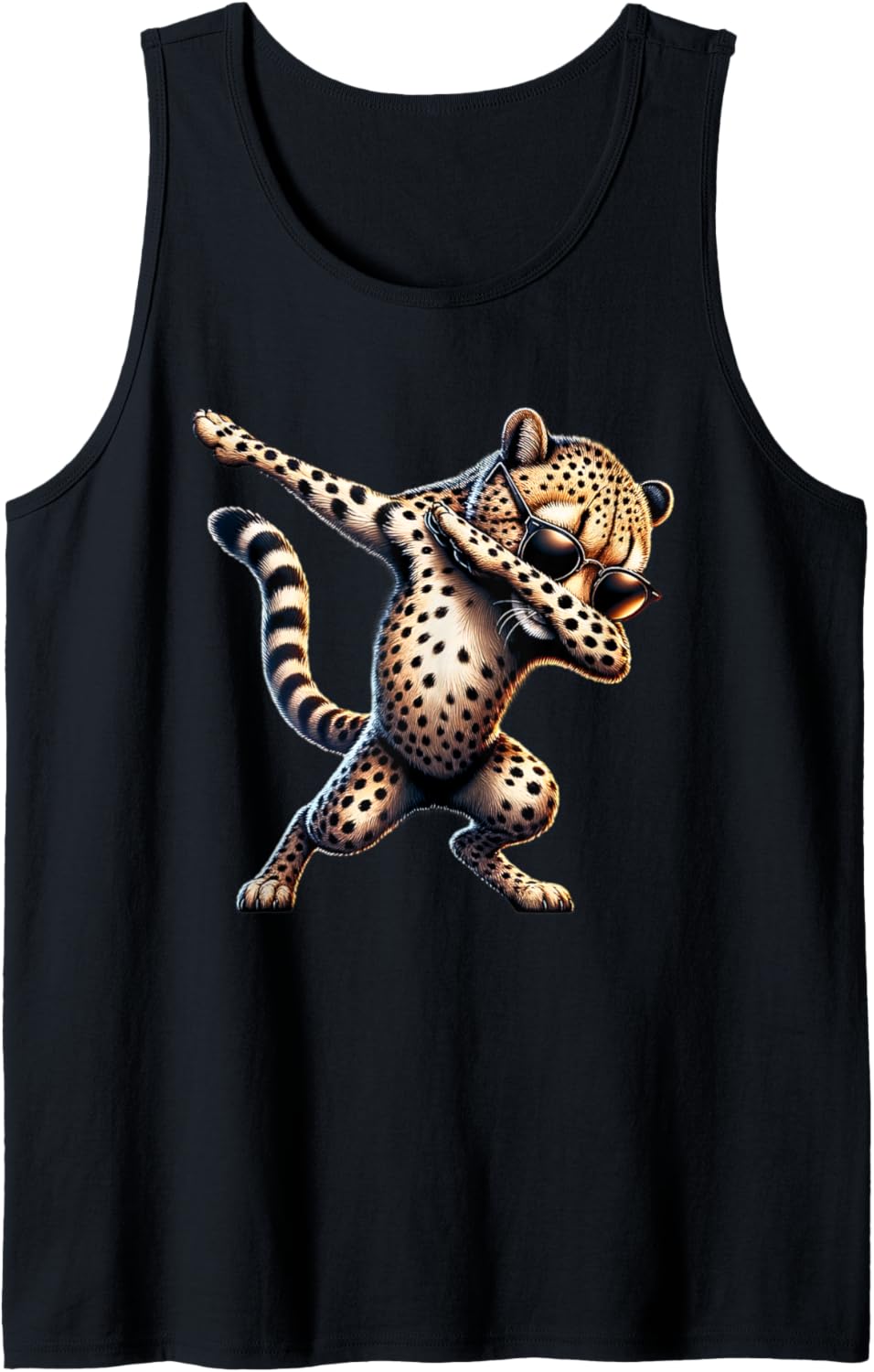 Funny Dabbing Cheetah With Sunglasses Cheetah Animal Lovers Tank Top Tank Top High Search Demand Hot Right Now