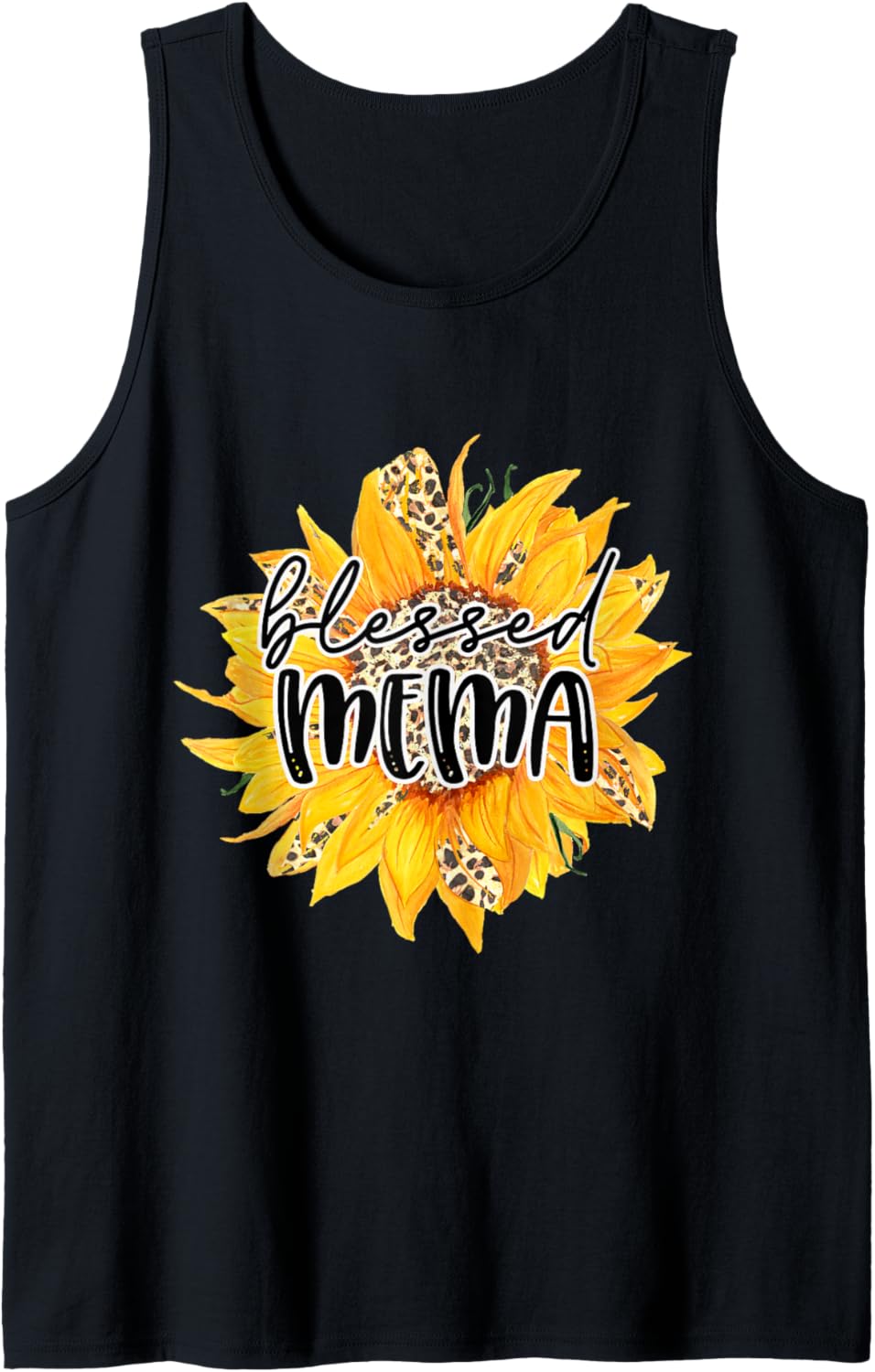 Blessed MEMA Leopard Cheetah Sunflower Grandma Trendy Tank Top Tank Top High Search Demand US Top Pick