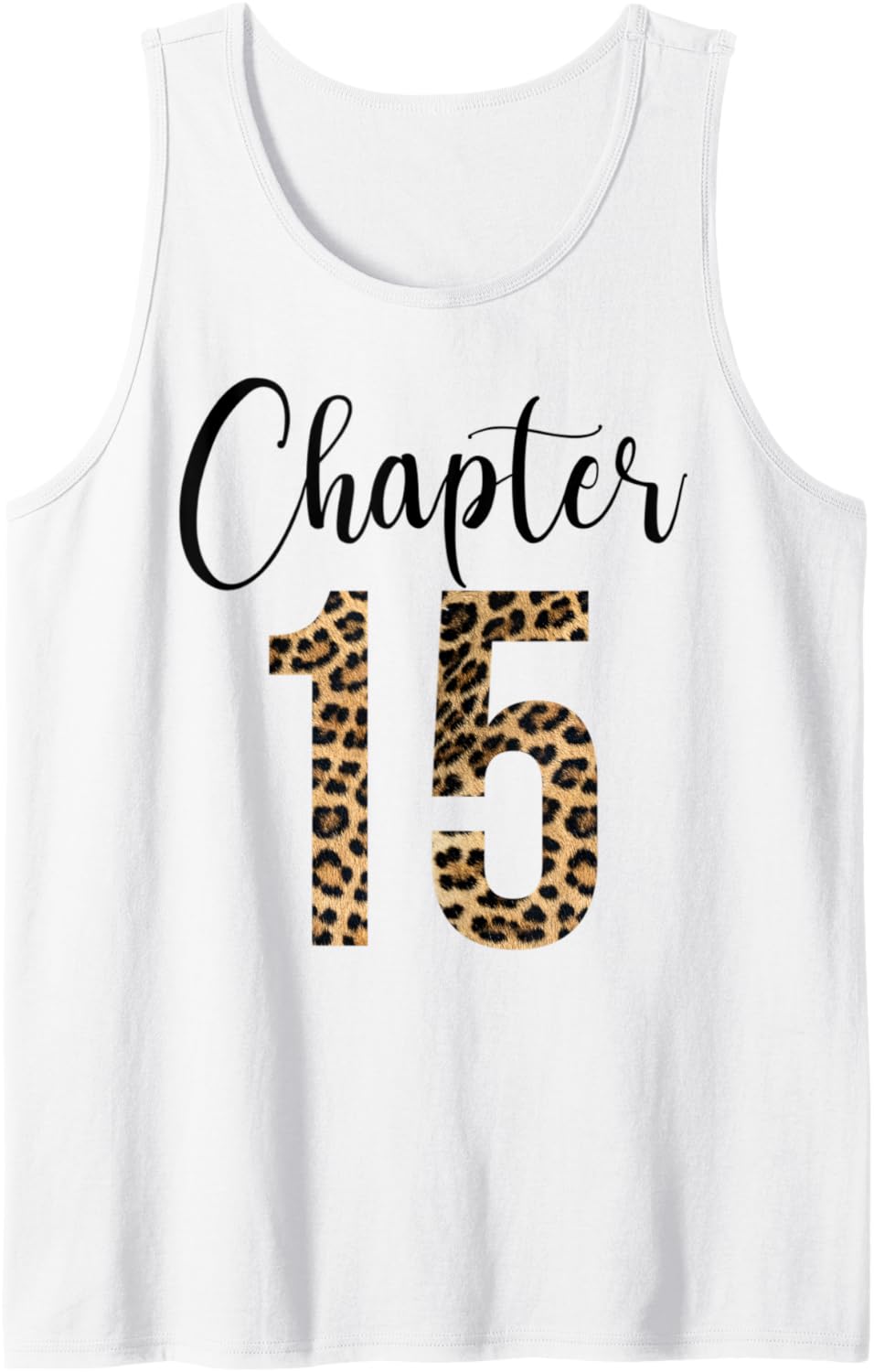 15 Year Birthday Party Leopard Print 15th Birthday Crew Tank Top Tank Top Premium Print Everyday Wear