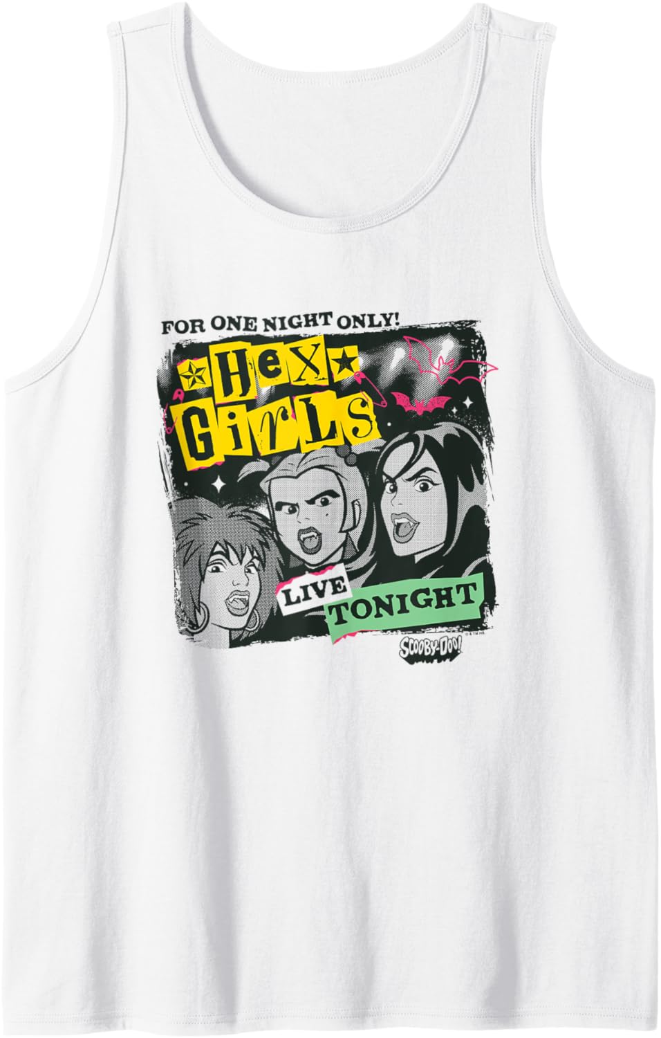Scooby-Doo Hex Girls For One Night Only! Live Tonight Logo Tank Top Apparel | Bestseller Style | Aesthetic Casual Look