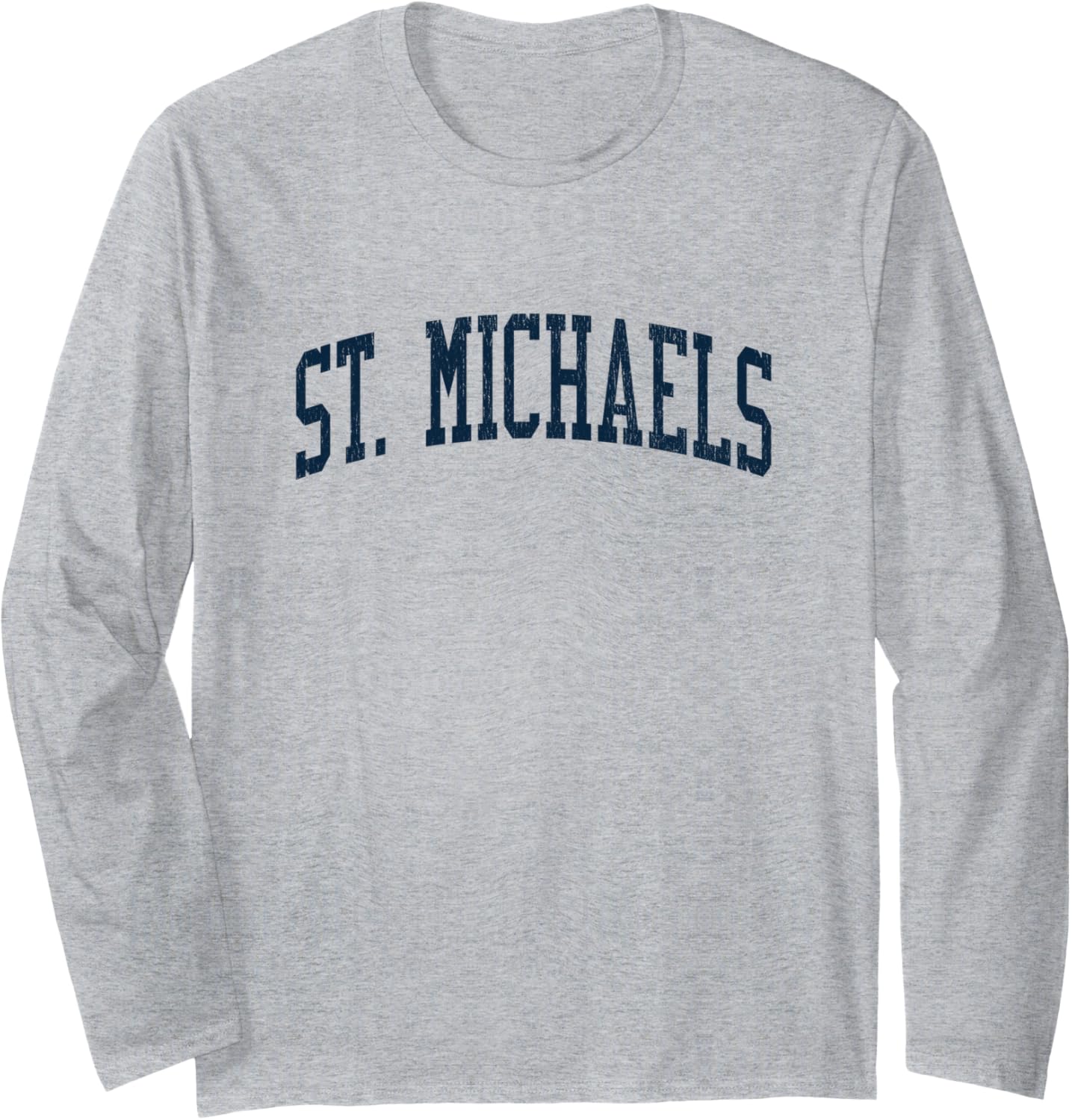 St. Michaels AZ Vintage Athletic Sports JSN2 Navy Print Long Sleeve Apparel | Everyday Casual Wear