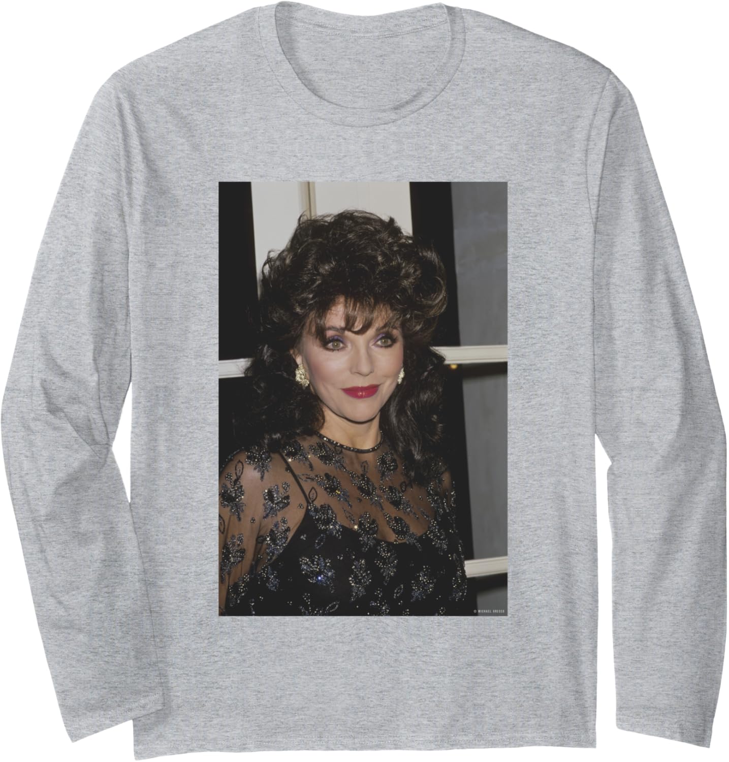 Joan Collins Dynasty Actor By Michael Grecco Long Sleeve Apparel | Premium Quality