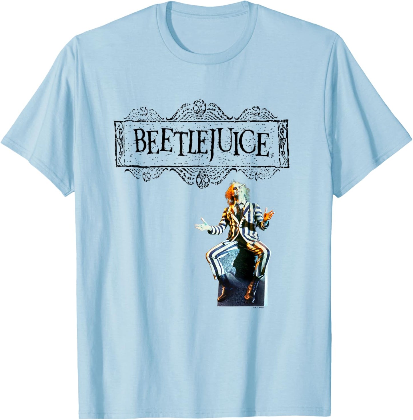 Beetlejuice Iconic Classic Vintage Big Chest Portrait Apparel | US Best Seller