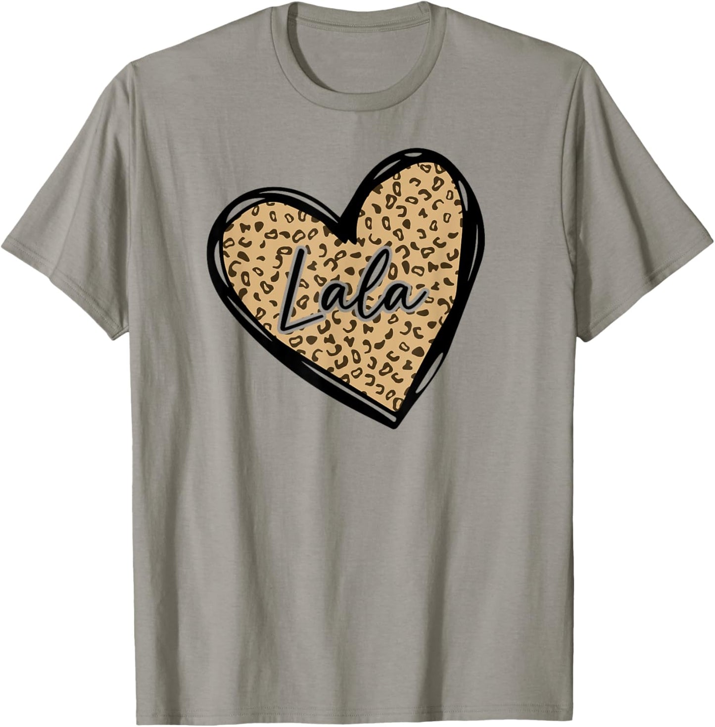 Lala Shirts Womens Leopard Print Mom Tee Cheetah Love Heart T Shirt Trending US Everyday Wear