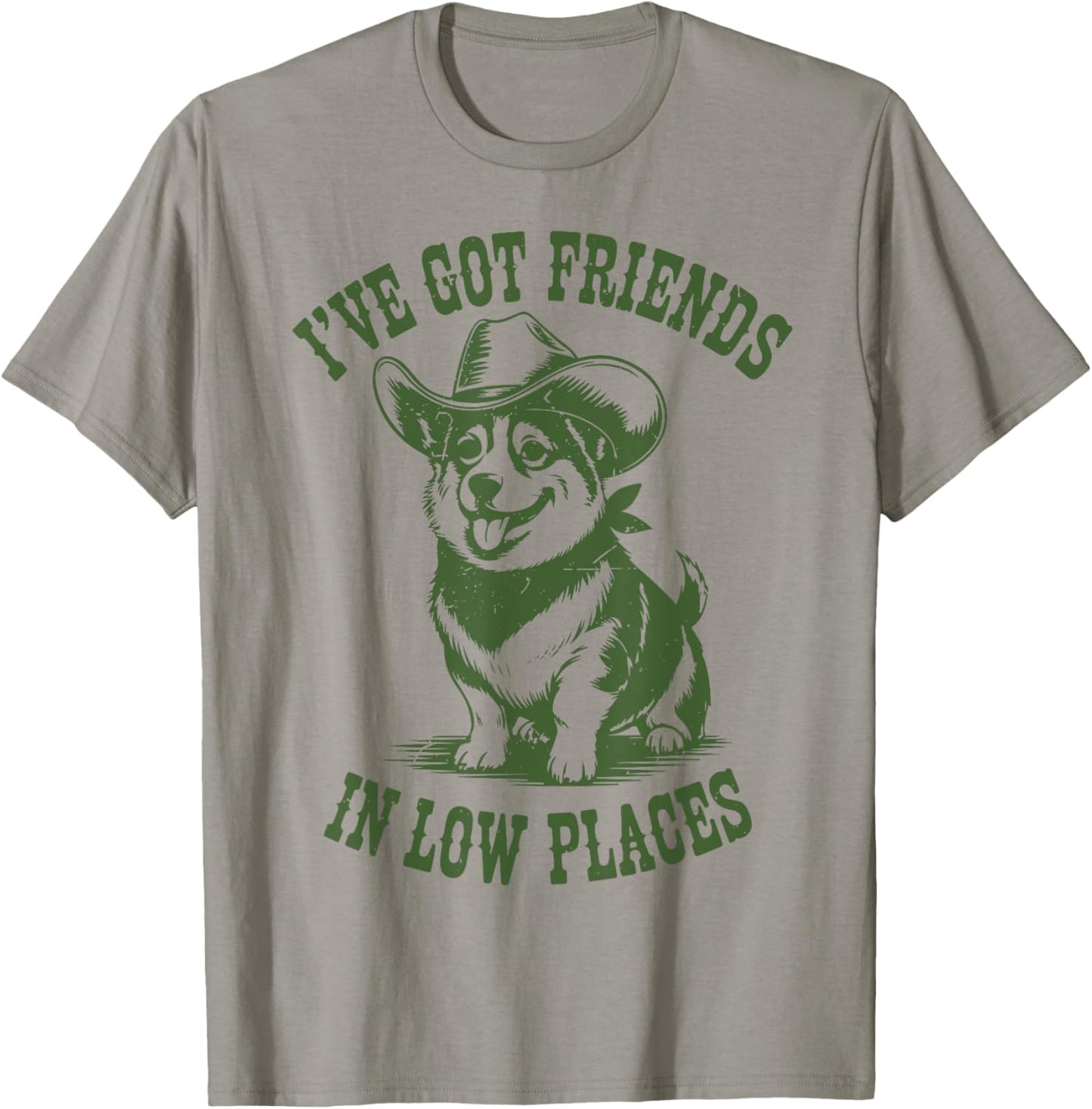 Cowboy Corgi I've Got Friends in Low Places Funny Lover Gift Apparel | US Viral Pick | Top Rated Comfort