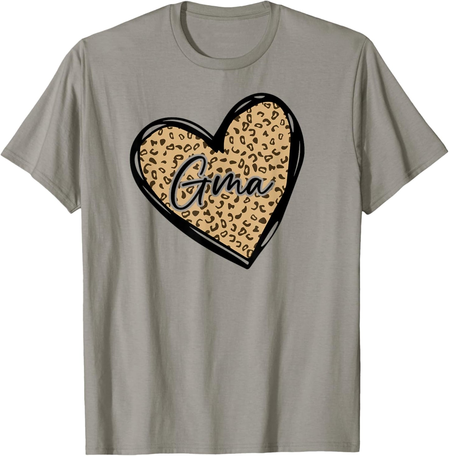 Gma Shirts Womens Leopard Print Mom Tee Cheetah Love Heart T Shirt Premium Print Hot Right Now