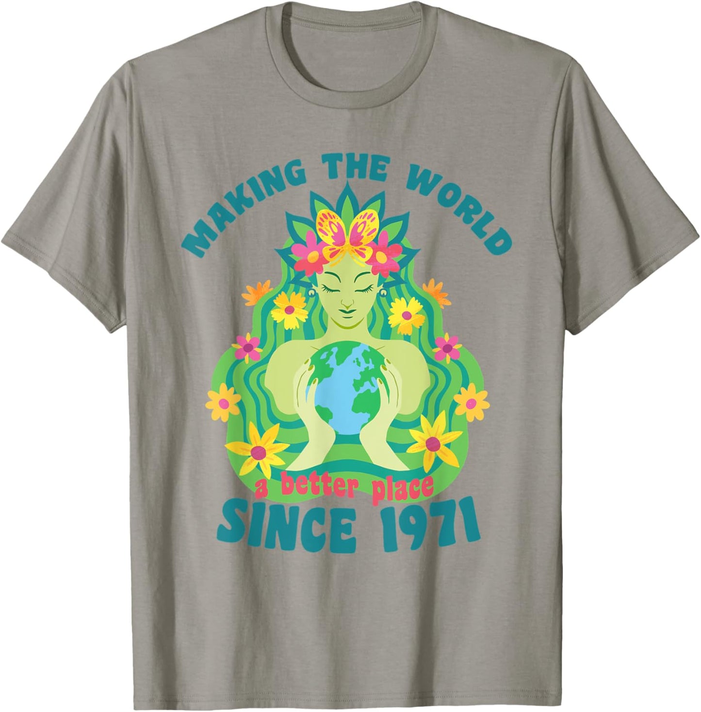 Making the world better place since 1971 birthday Apparel | Google Shopping Optimized | Aesthetic Casual Look