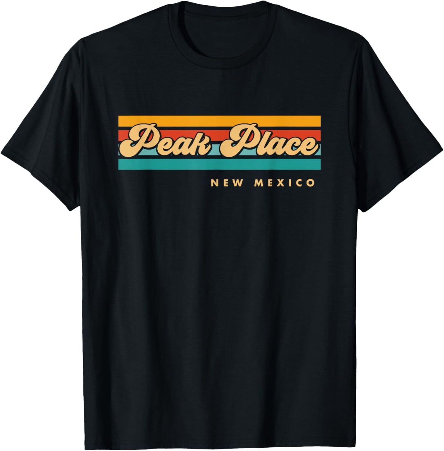 Vintage Sunset Stripes Peak Place, New Mexico Apparel | Google Shopping Optimized | Perfect Gift Choice