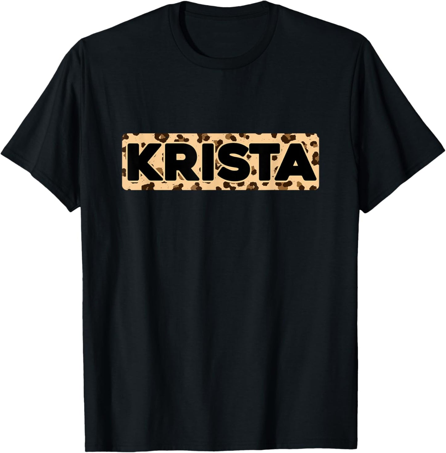 Funny Krista Leopard Print Personalized Name Krista Apparel Trending US Gift Ready
