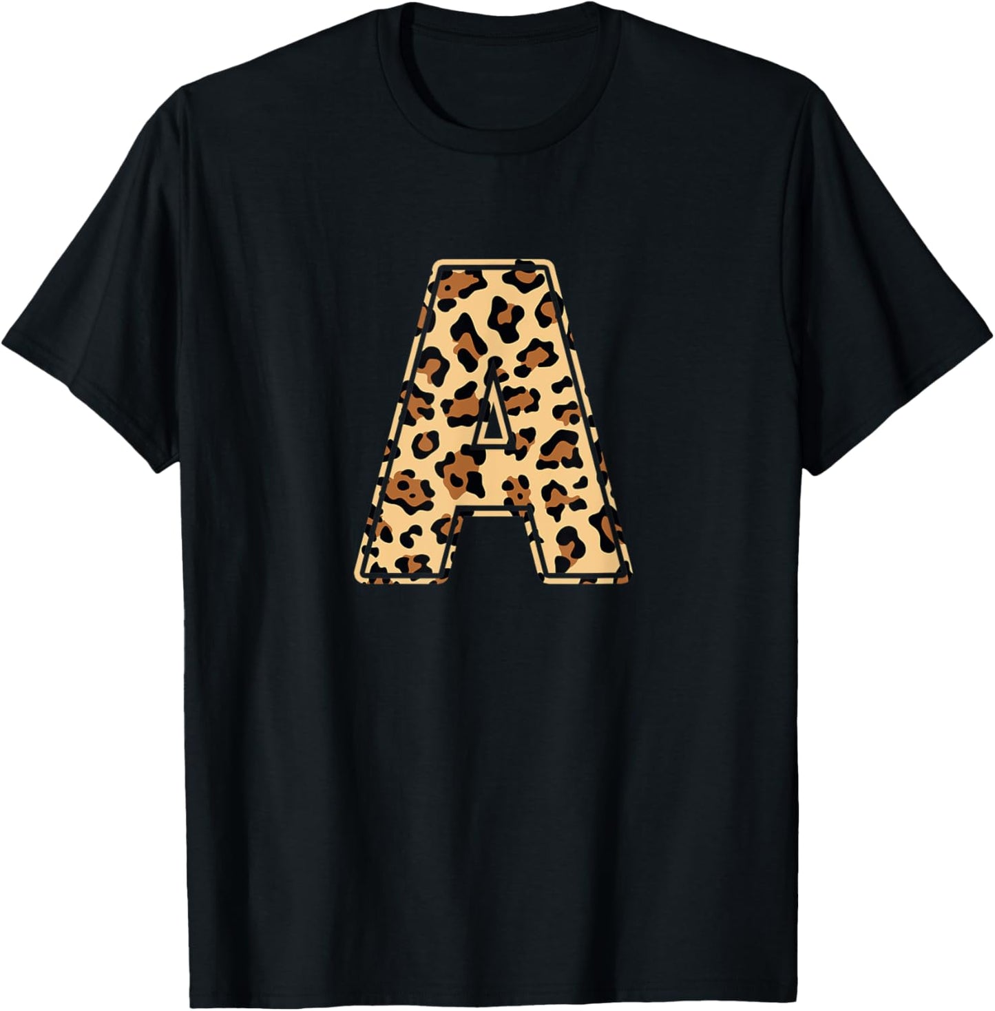 Cute Initial Letter A Print Leopard Cheetah Lover Print Apparel Comfort Fit Gift Ready