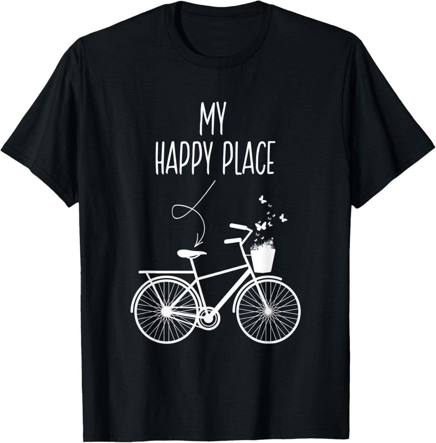 My Happy Place Bicycle Lover For Men and Women and Kids Apparel | Premium Quality | Aesthetic Casual Look