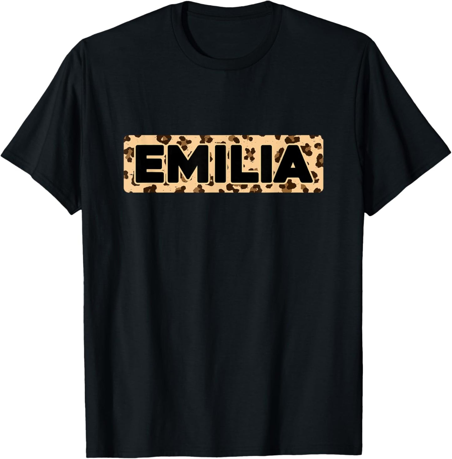 Funny Emilia Leopard Print Personalized Name Emilia Apparel Viral TikTok Find Fan Favorite