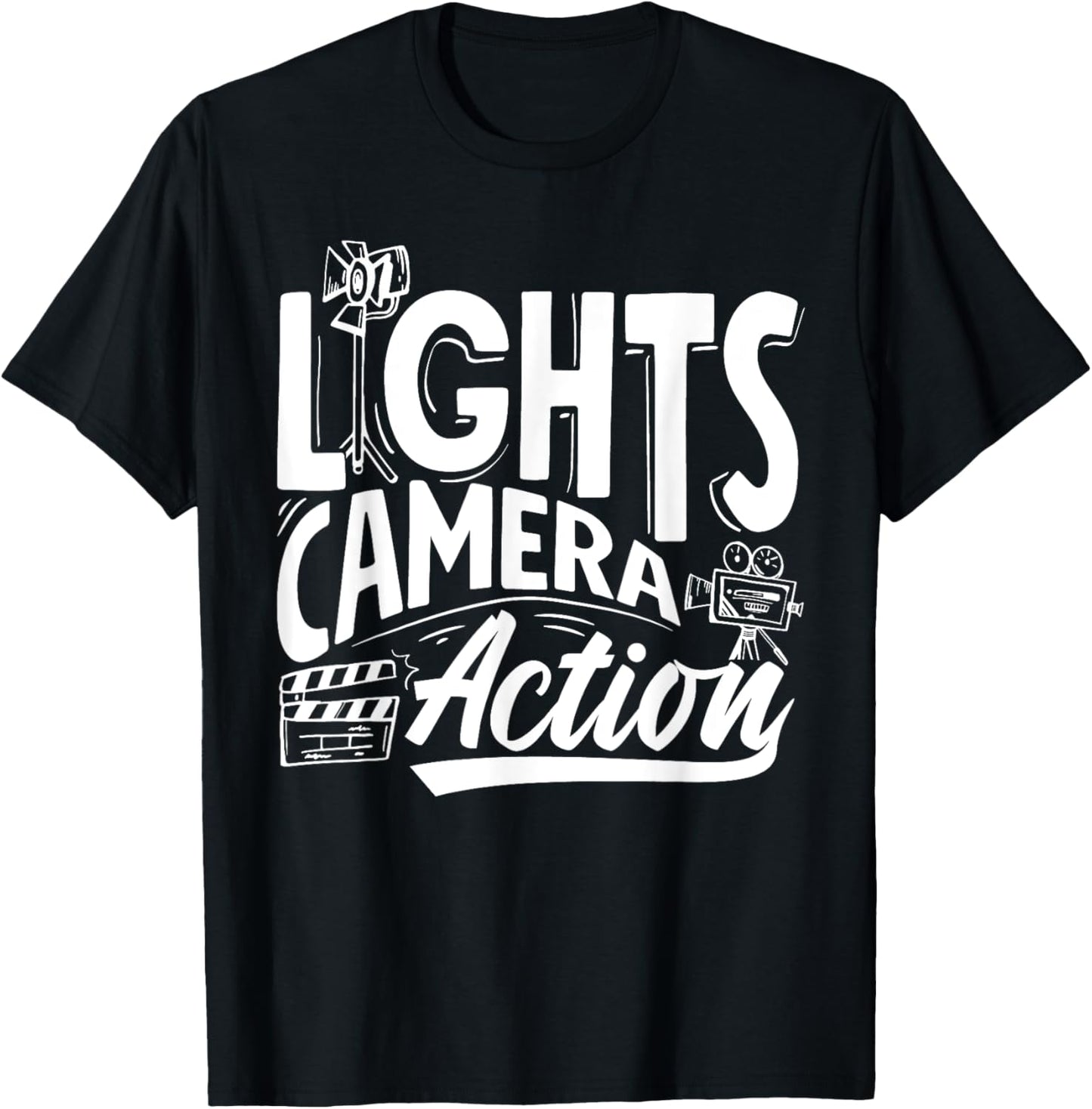 Lights Camera Action Filmmaker Apparel | High Search Volume | Comfort Daily Wear
