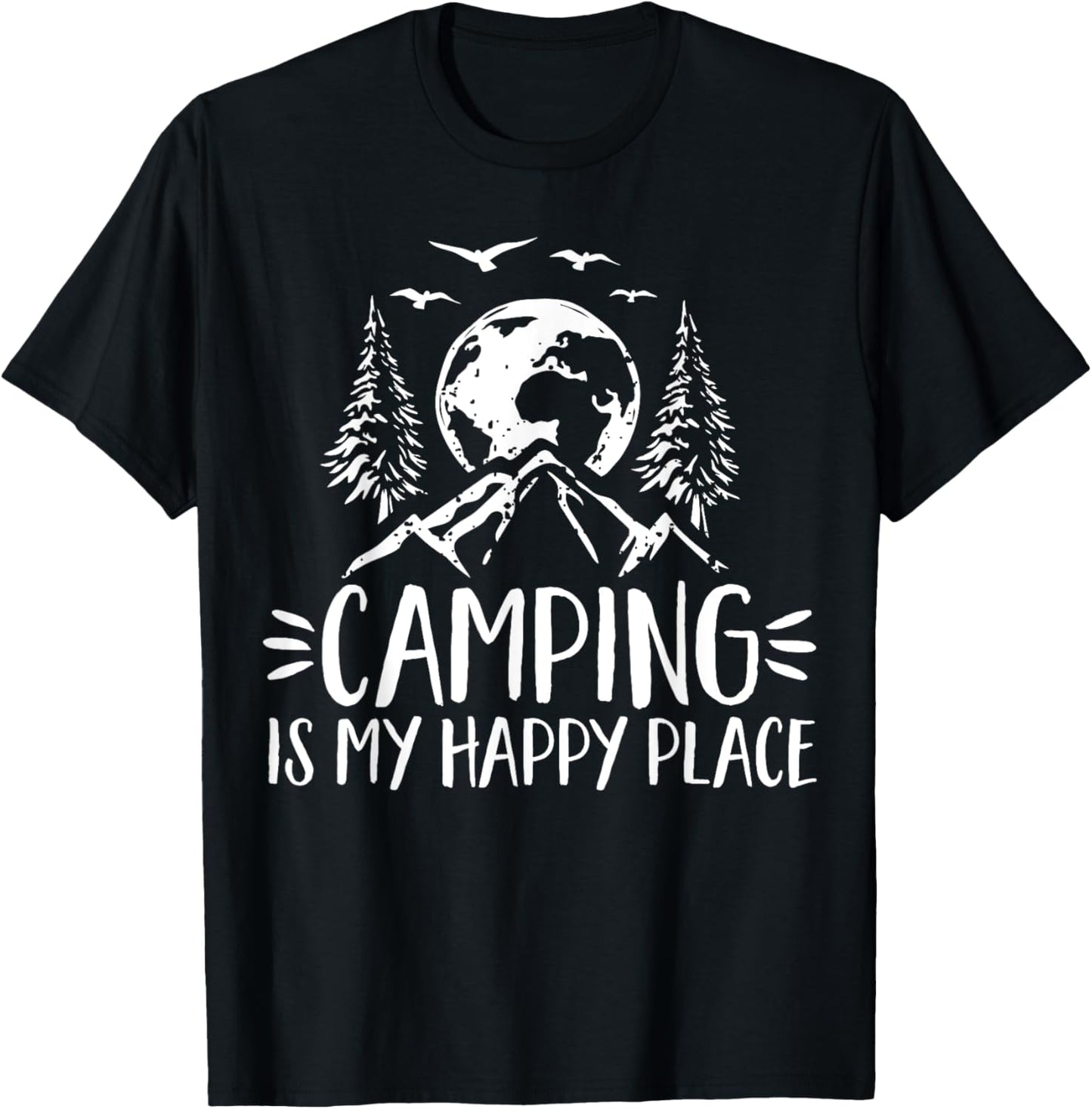 Camping Is My Happy Place Motorhome Tent Caravan Caravan Apparel | US Viral Pick | Daily Wear Essential