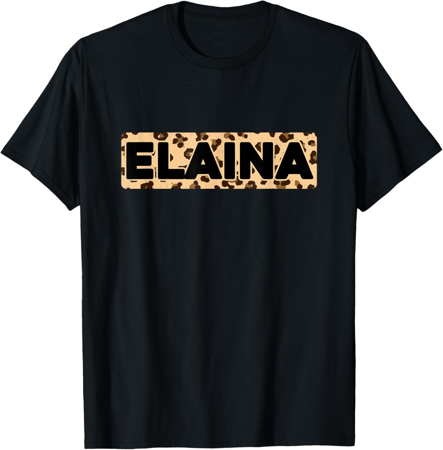 Funny Elaina Leopard Print Personalized Name Elaina Apparel Premium Print Gift Ready