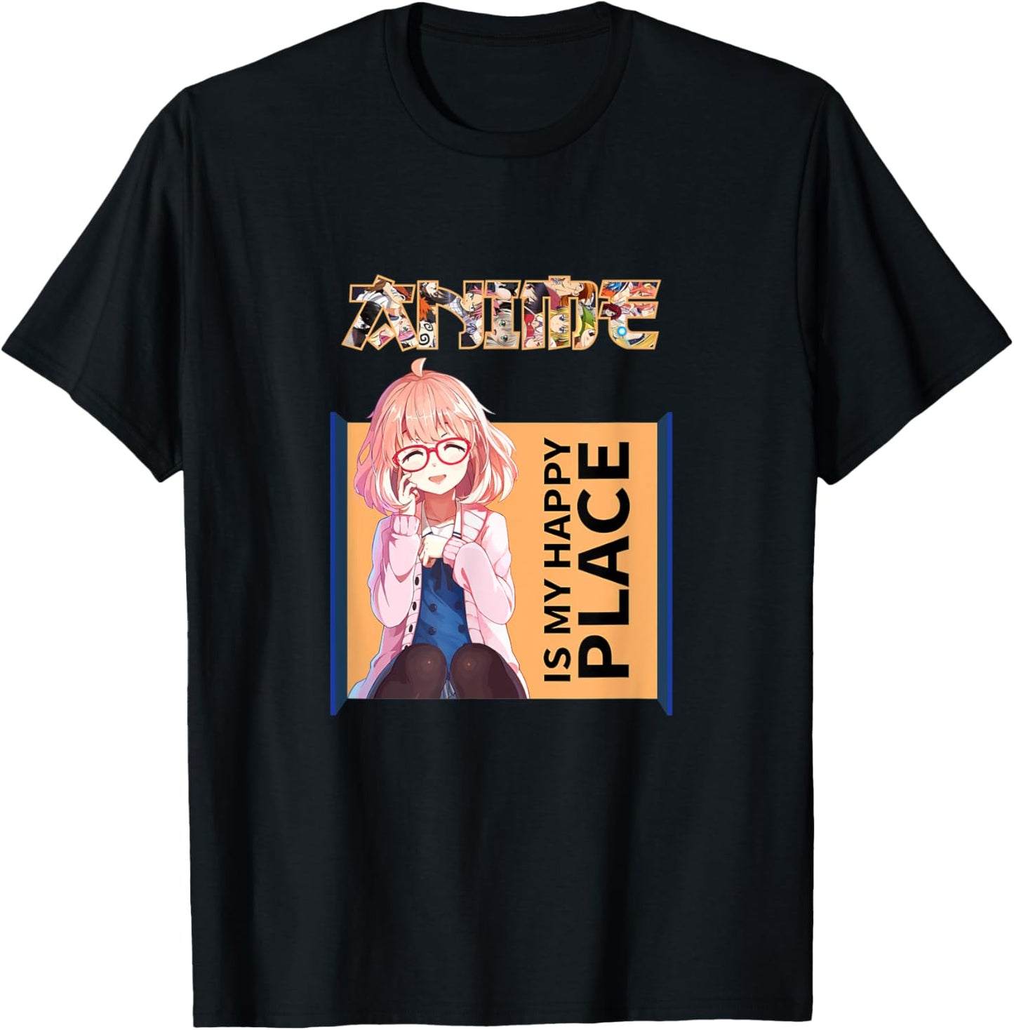 Anime Is My Happy Place Funny Anime Graphic Manga Anime Apparel | Top Conversion Title | Customer Favorite