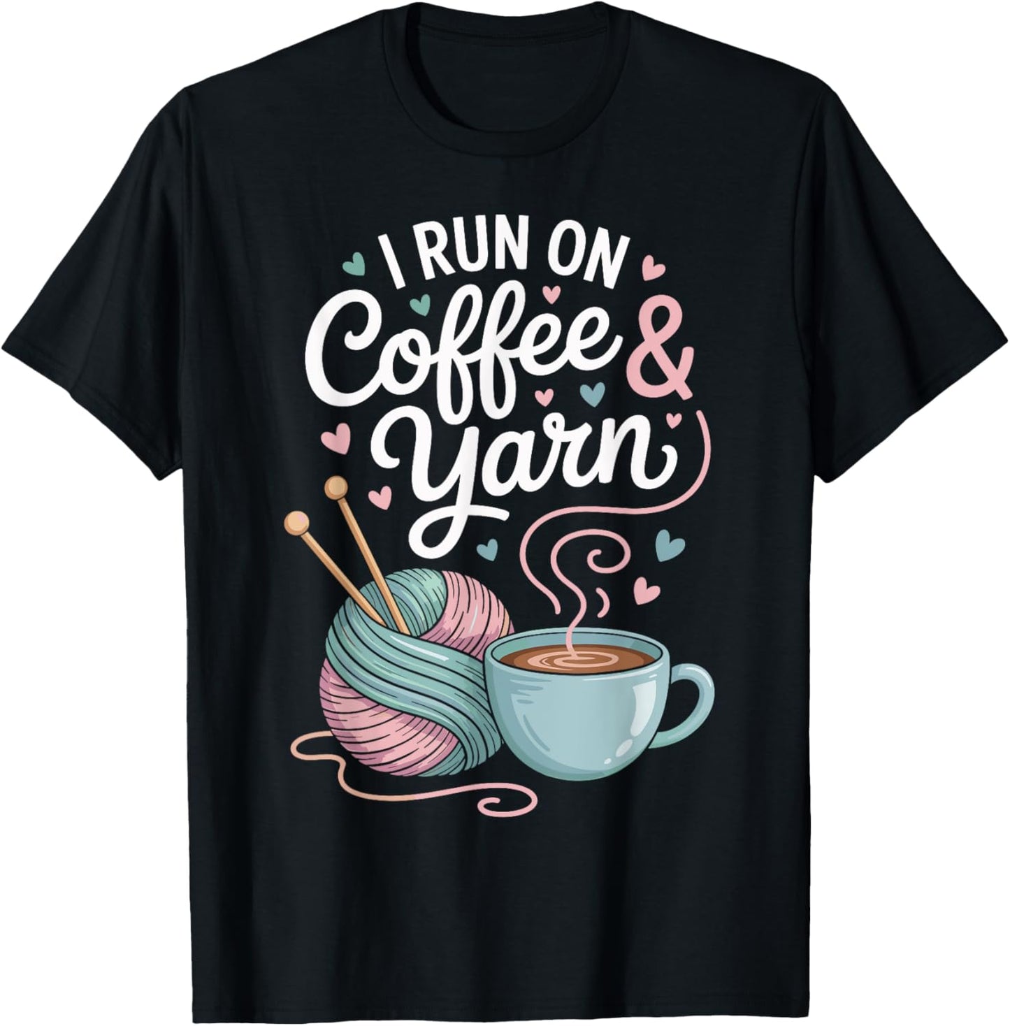 I Run On Coffee And Yarn Funny Knitting Knitter Yarn Supply | Premium Quality | Best Seller Choice