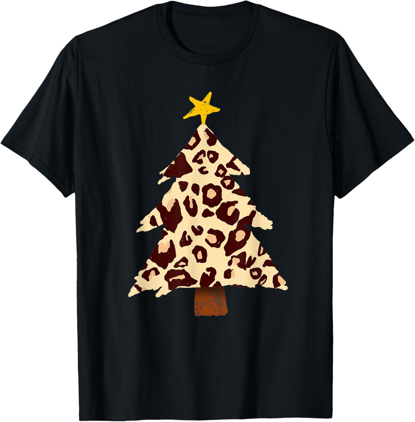 Merry Christmas Trees With Cheetah Leopard Skin Print Design Apparel Comfort Fit Fan Favorite
