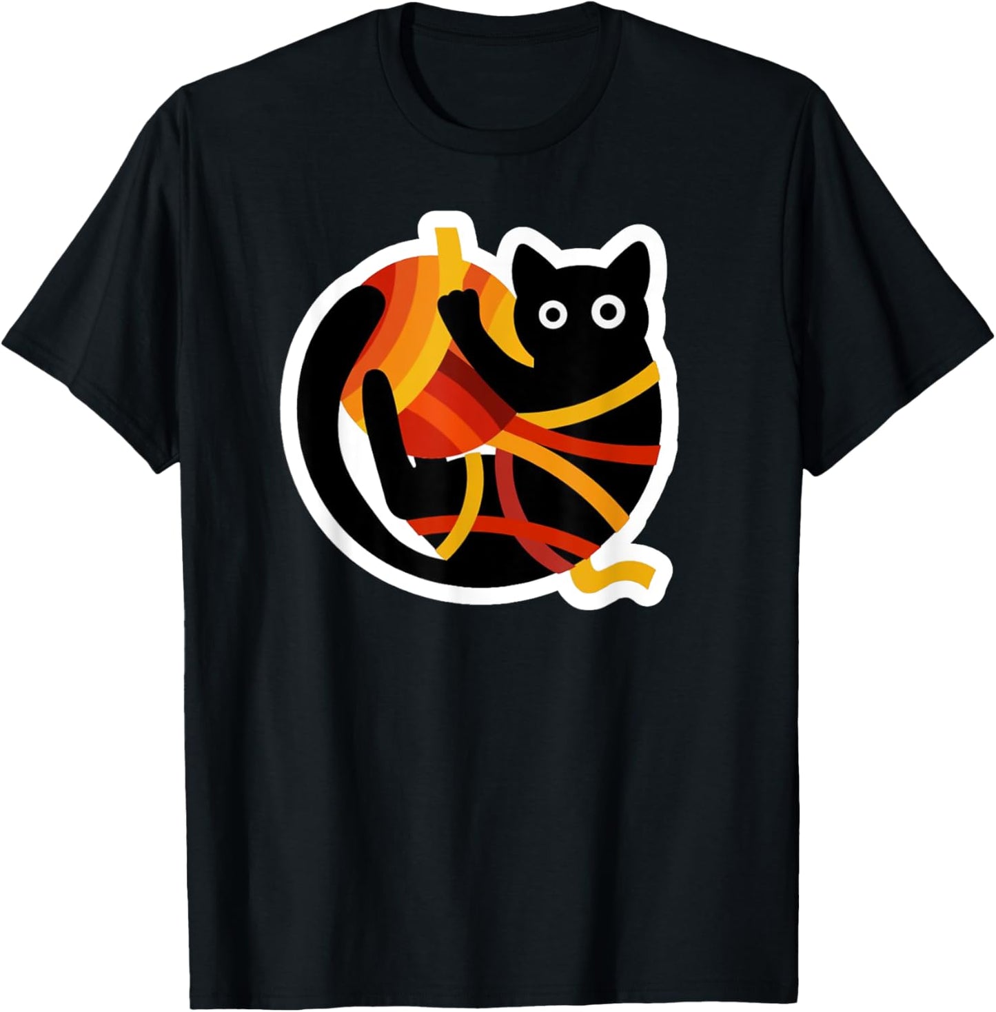 Cat tangled in yarn ball modern minimalist style design T-Shirt for Men Women Kids T-Shirt | Premium Quality | High C...