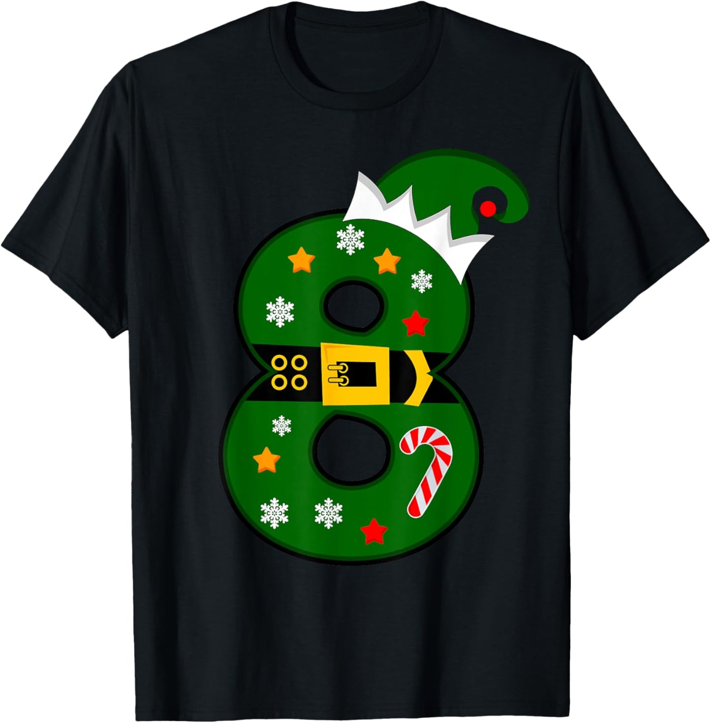 8 Year Old Christmas ELF 8th Birthday Kids Cute Tee Funny Apparel | Trending 2025 | Customer Favorite
