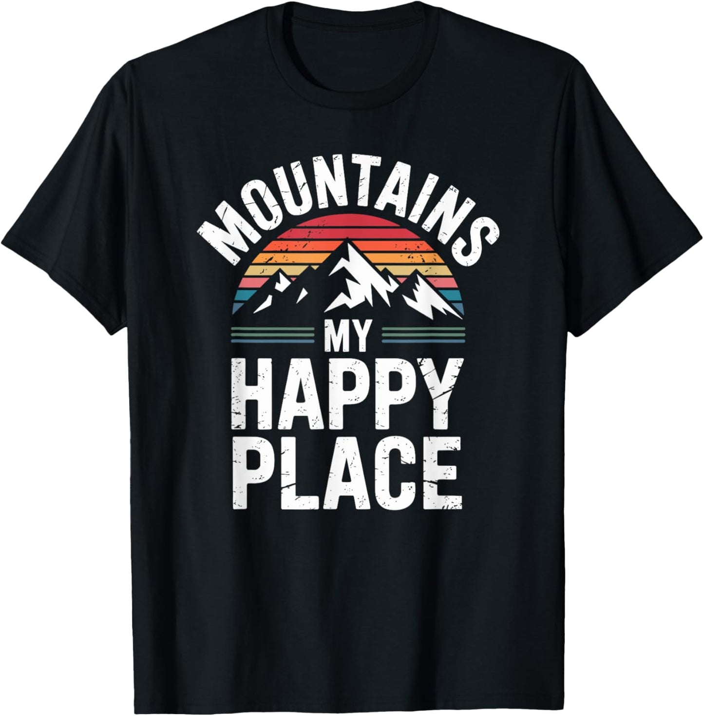 Mountains My Happy Place Mountain Trail Hiking Apparel | Premium Quality | High CTR Boost
