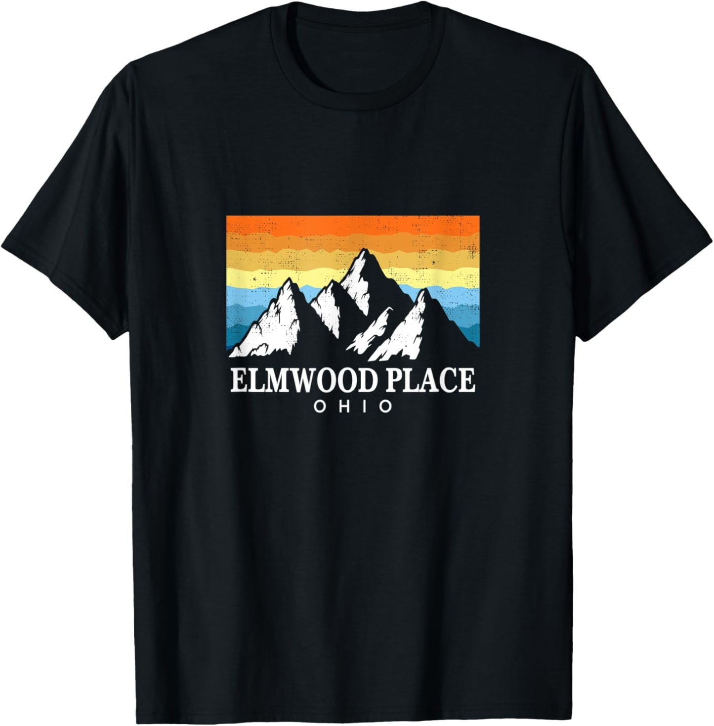Vintage Elmwood Place, Ohio Mountain Hiking Souvenir Print Apparel | Premium Quality | Daily Wear Essential