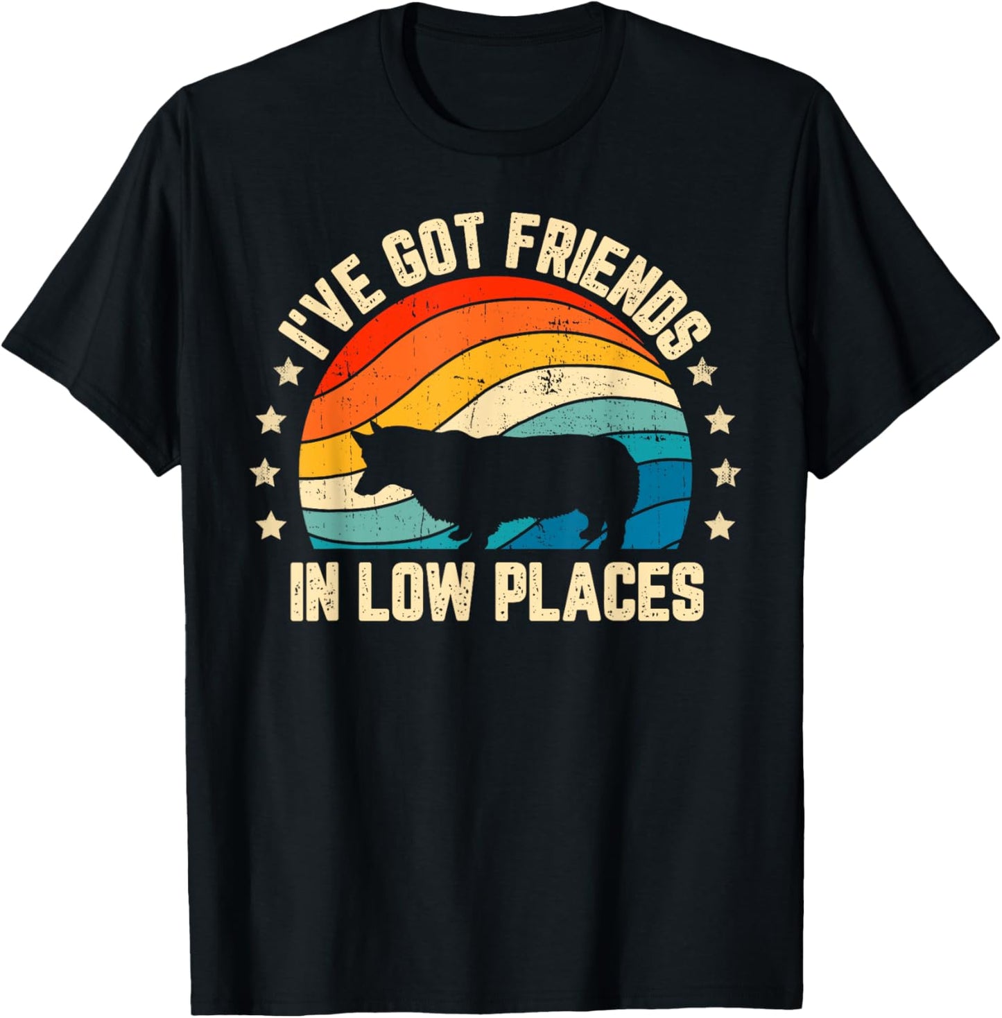 Retro Welsh Corgi I've Got Friends In Low Places Apparel | Trending 2025 | Daily Wear Essential