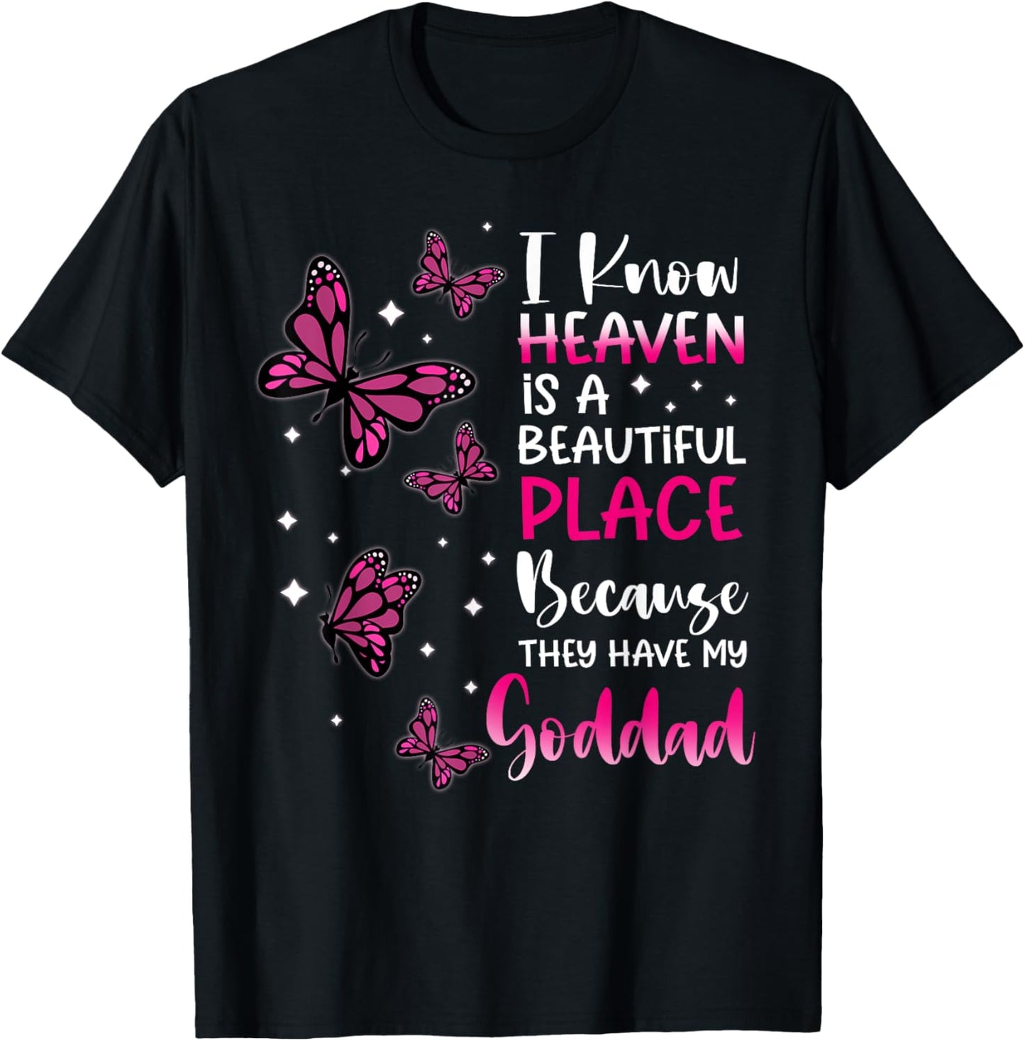 Heaven is Beautiful Place Because They Have my Goddad Angel Apparel | US Viral Pick | Aesthetic Casual Look