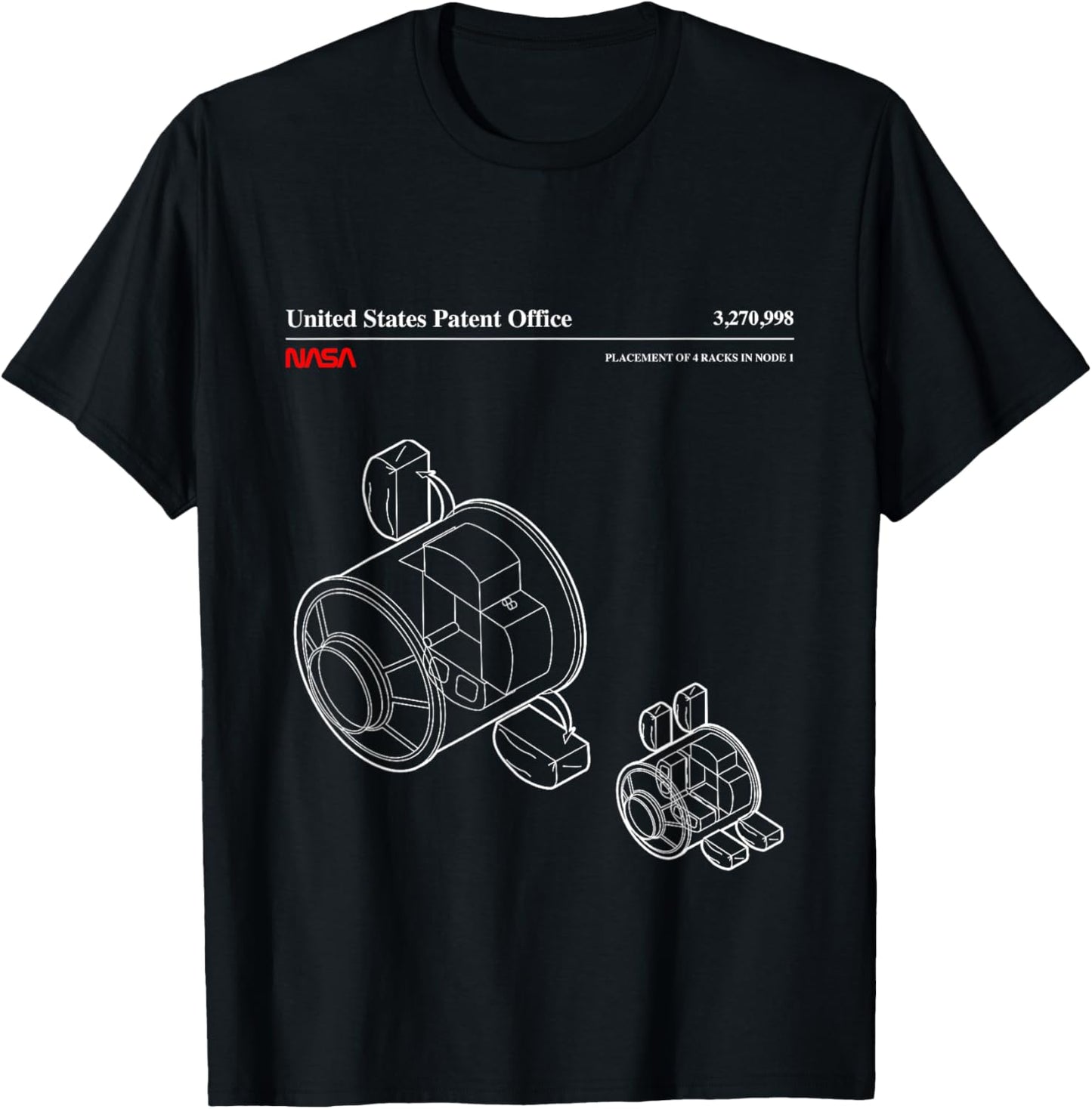 NASA Placement Of 4 Racks Node 1 Blueprint Apparel | Premium Quality | Perfect Gift Choice