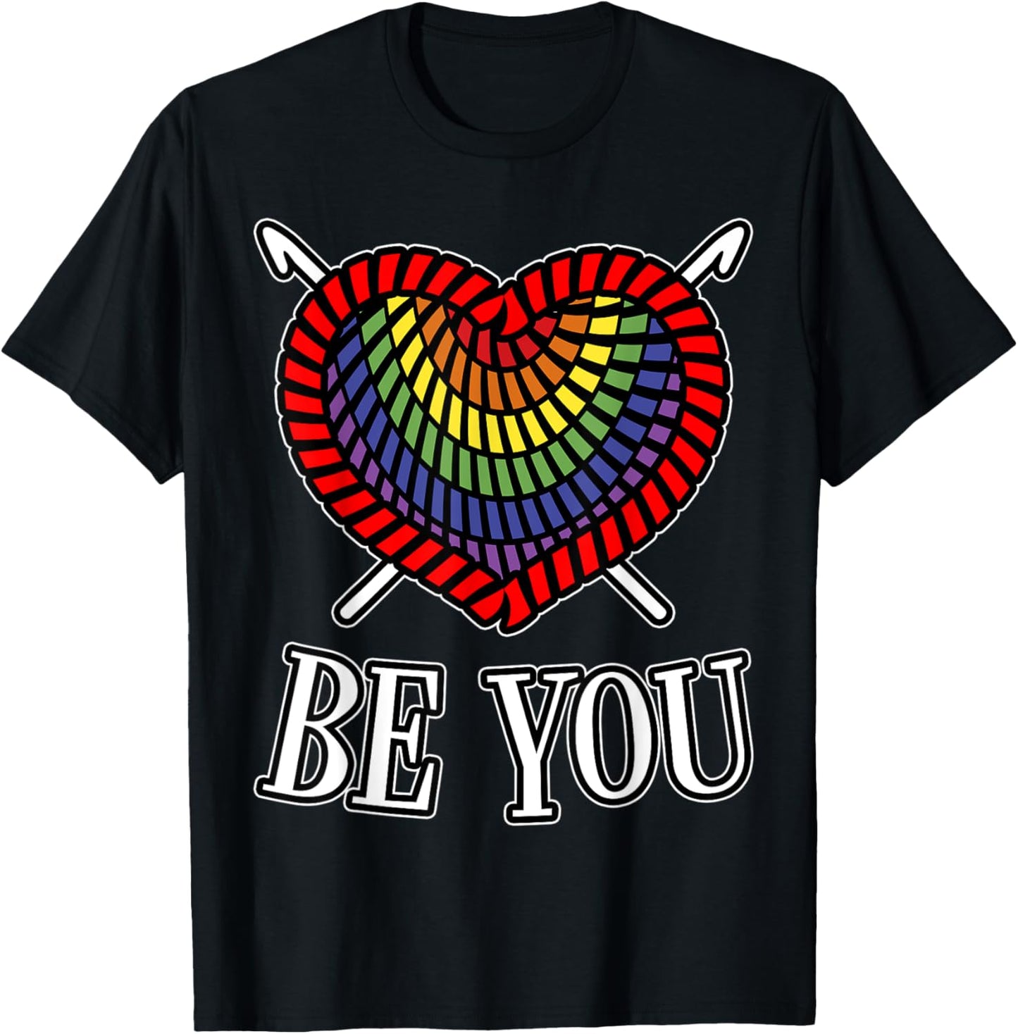 Be You LGBT Gay Pride Month Crochet Yarn Rainbow Heart Yarn Supply | Top Rated | High CTR Title