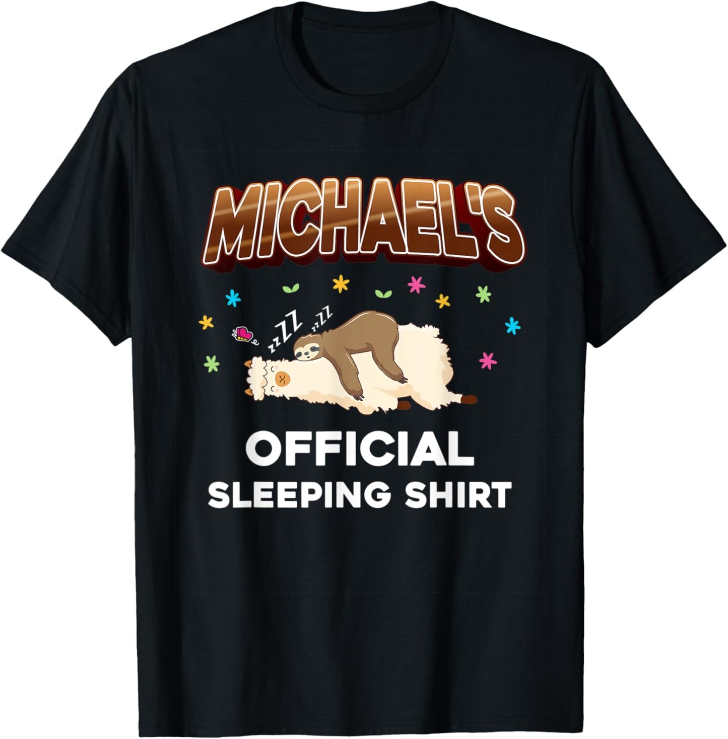 Michael Name Sleeping Shirt Sleep Personalized Pajama T-Shirt | Viral Streetwear Style