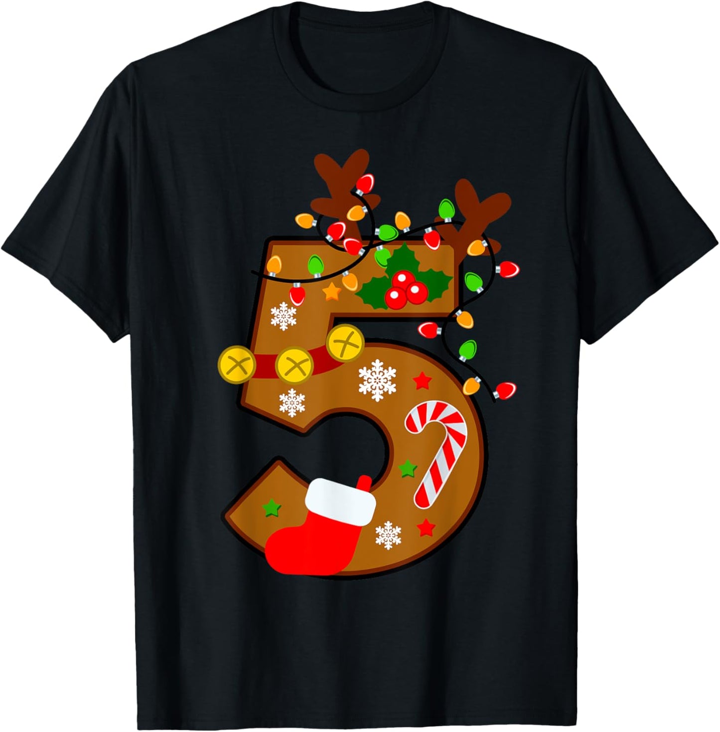 5 Year Old Christmas Reindeer 5th Birthday Kids Cute Funny Apparel | Bestseller Style | Perfect Gift Choice