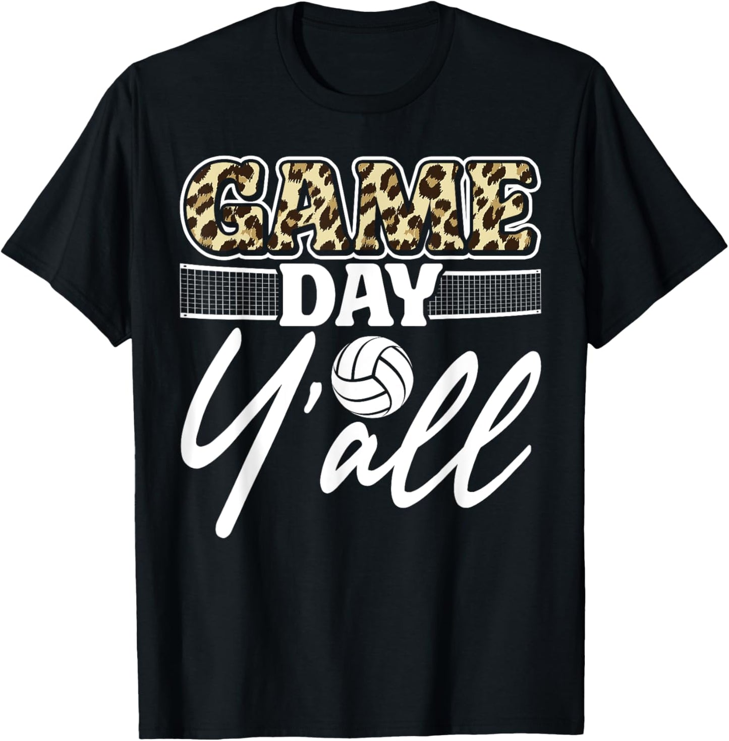 Volleyball Player Team Leopard Cheetah Game Day Y All Apparel Comfort Fit Gift Ready
