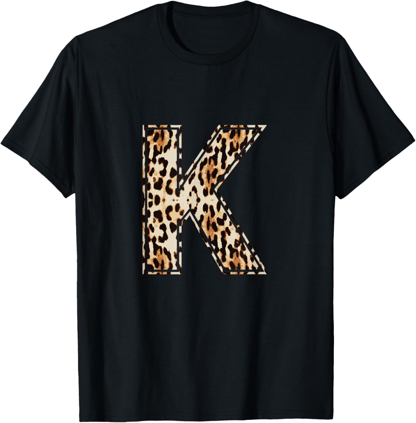 Cool Letter K Initial Name Leopard Cheetah Print Apparel Trending US US Top Pick