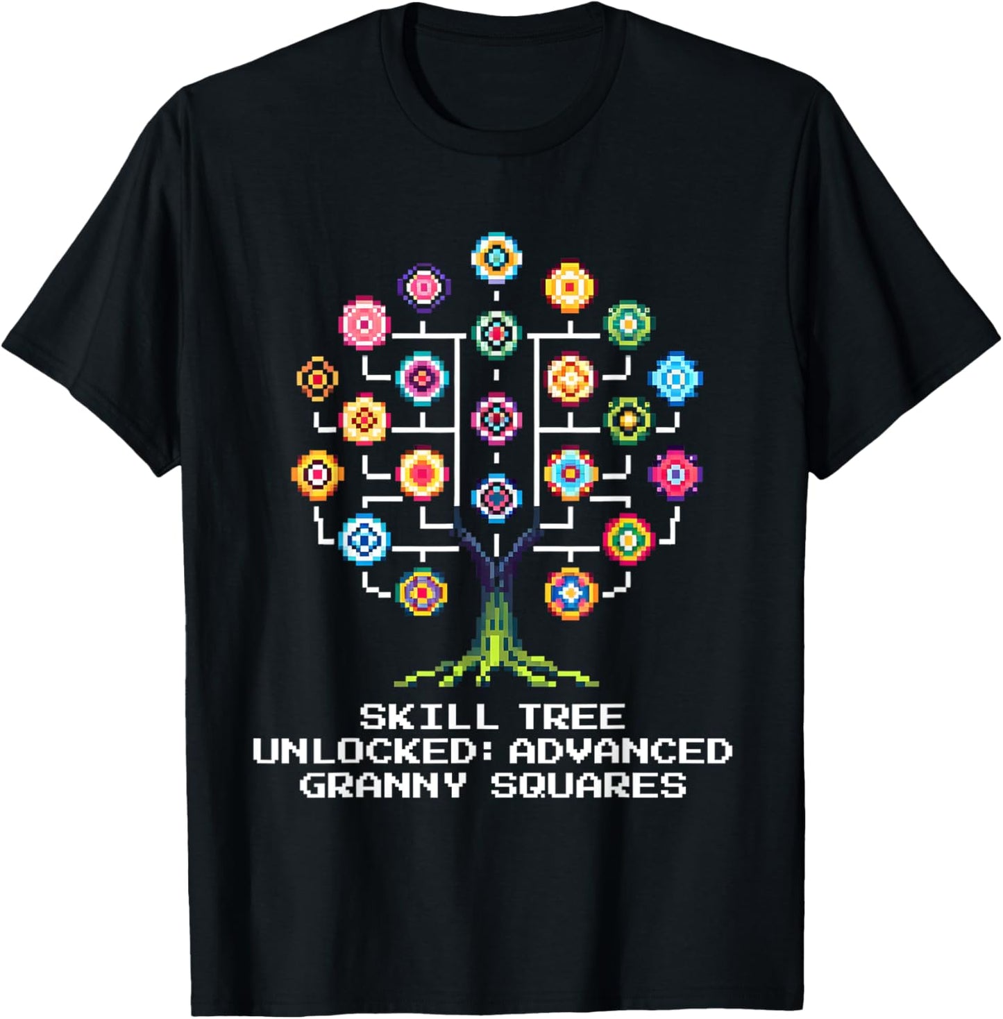 Skill Tree Unlocked Granny Squares u2013 Pixel Yarn Nerd Yarn Supply | Top Rated | Perfect for Crafters