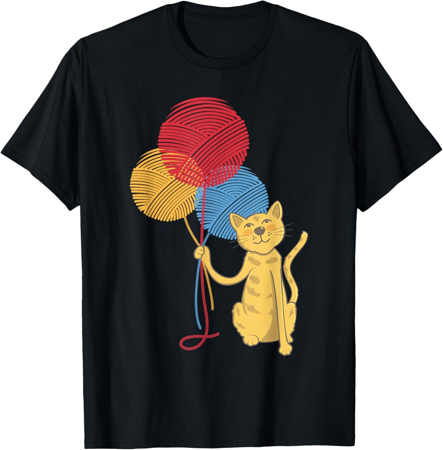 Cat Holding Yarn Balloon Birthday Yarn Supply | Premium Quality | Perfect for Crafters