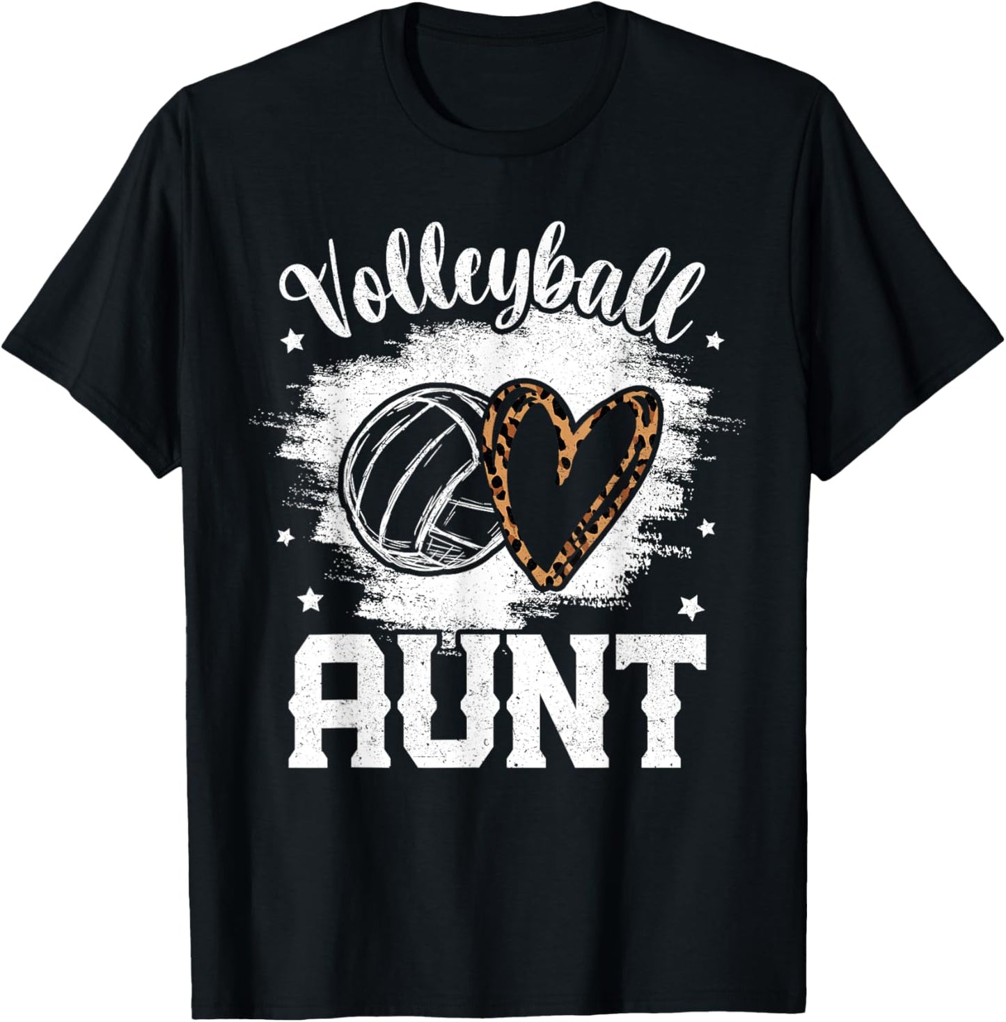 Volleyball Game Day Leopard Cheetah Women Volleyball Aunt Apparel Viral TikTok Find Everyday Wear