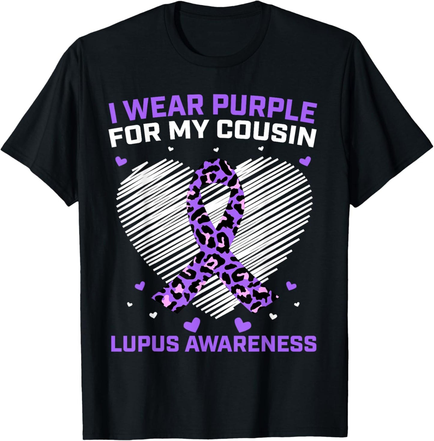 I Wear Purple For My Cousin Lupus Awareness Cheetah Print Apparel Trending US Gift Ready