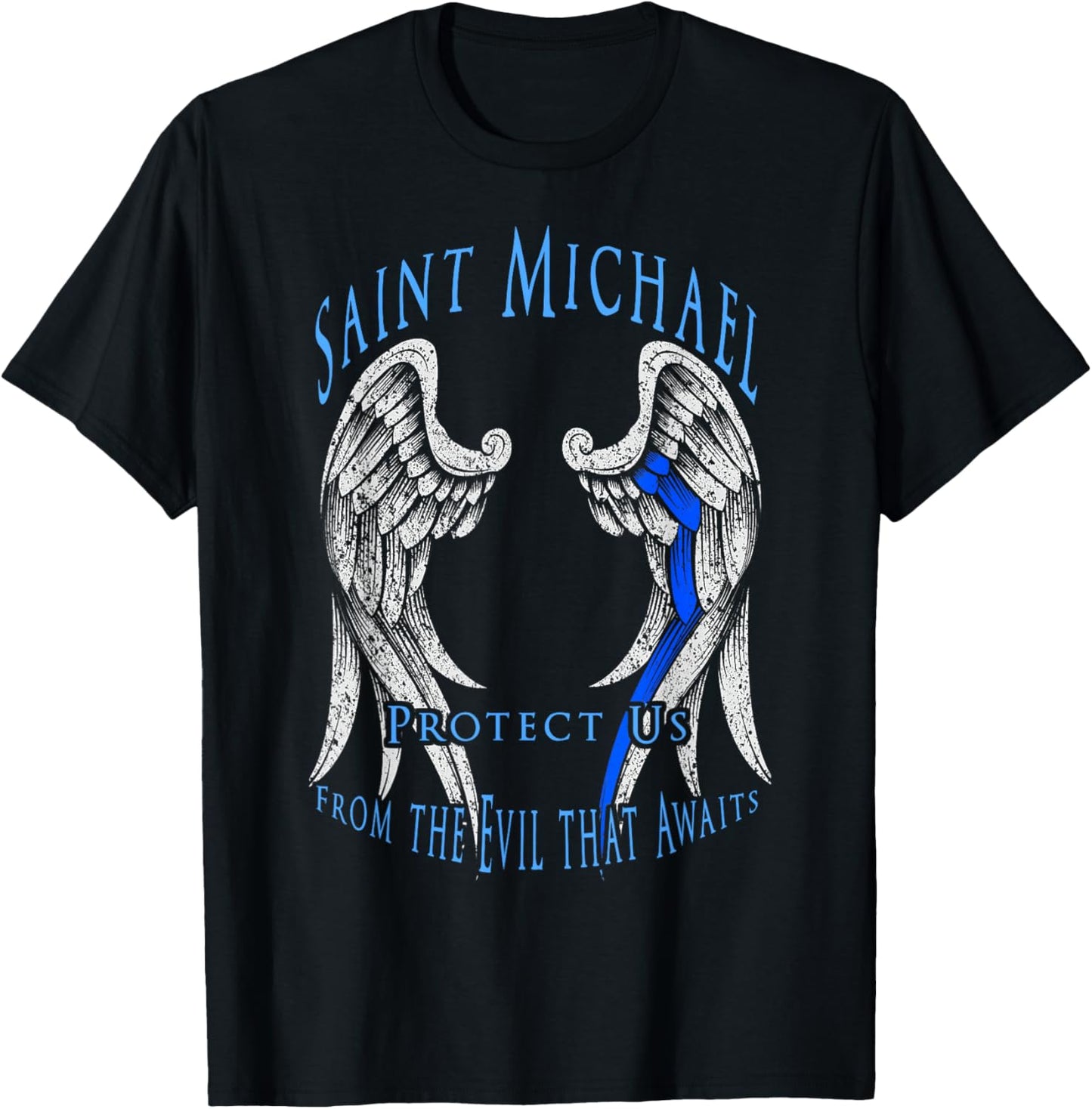 Saint Michael Protect Us from the Evil that Awaits Apparel | Viral Streetwear Style