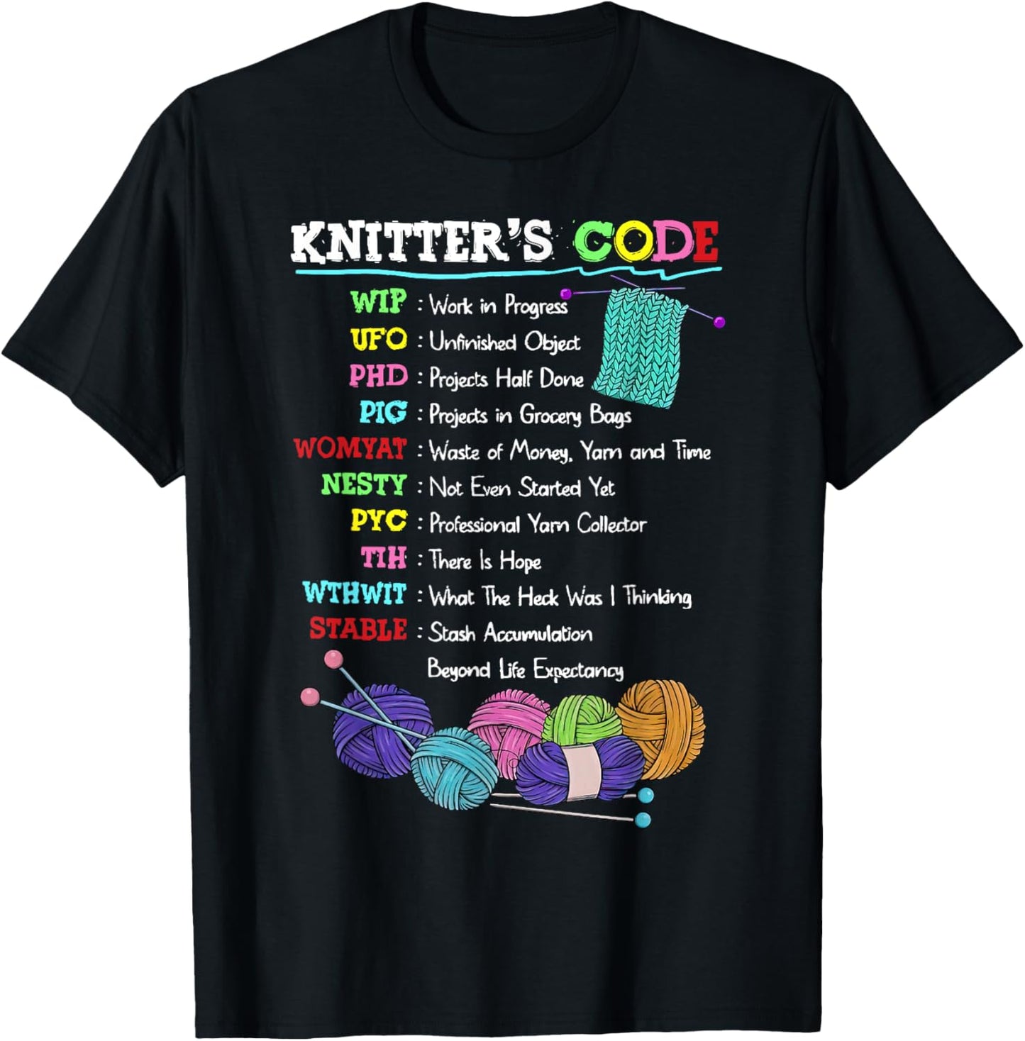 Knitter's Code Knitting Crocheting Sewer Sewing Yan Lover Yarn Supply | Premium Quality | Perfect for Crafters