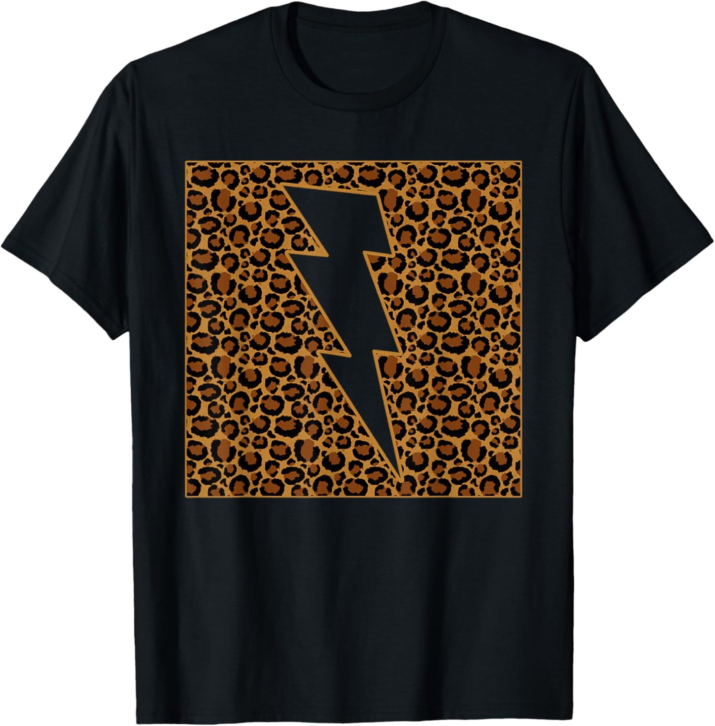 Leopard Lightning Cheetah Animal Print Tee Wildlife T Shirt High Search Demand Best Seller Look