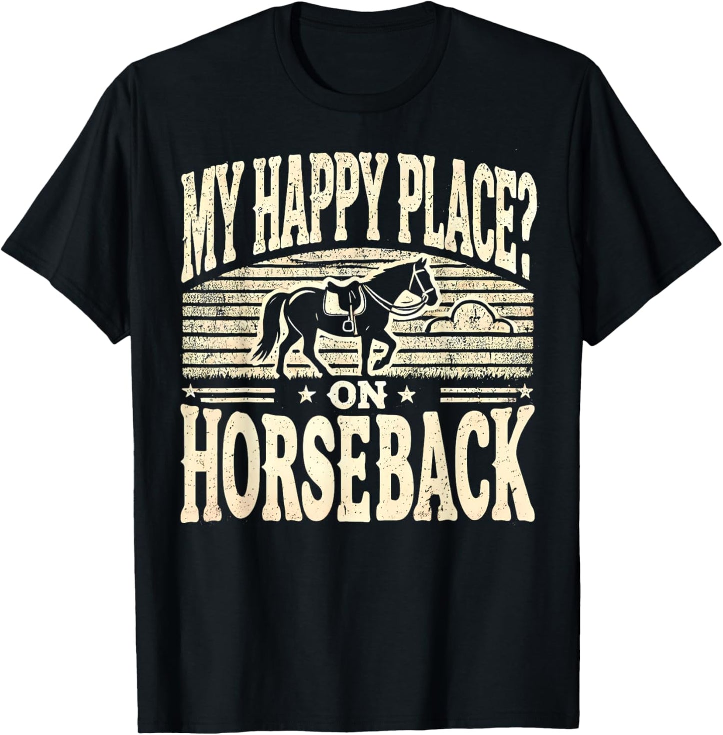 Horse save a horse ride dad racing Horseback Happy Place Apparel | Top Conversion Title | Aesthetic Casual Look