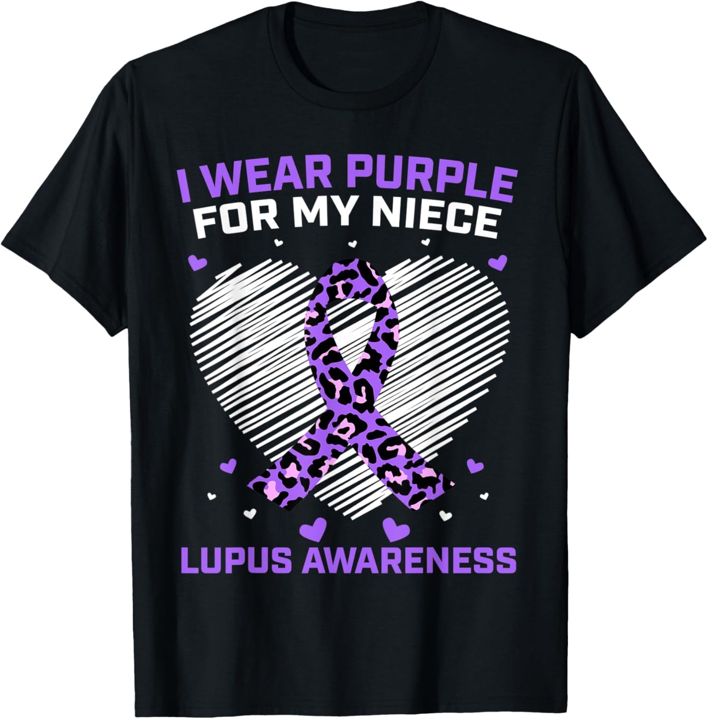 Cute I Wear Purple For Niece Lupus Awareness Cheetah Print Apparel Viral TikTok Find Hot Right Now